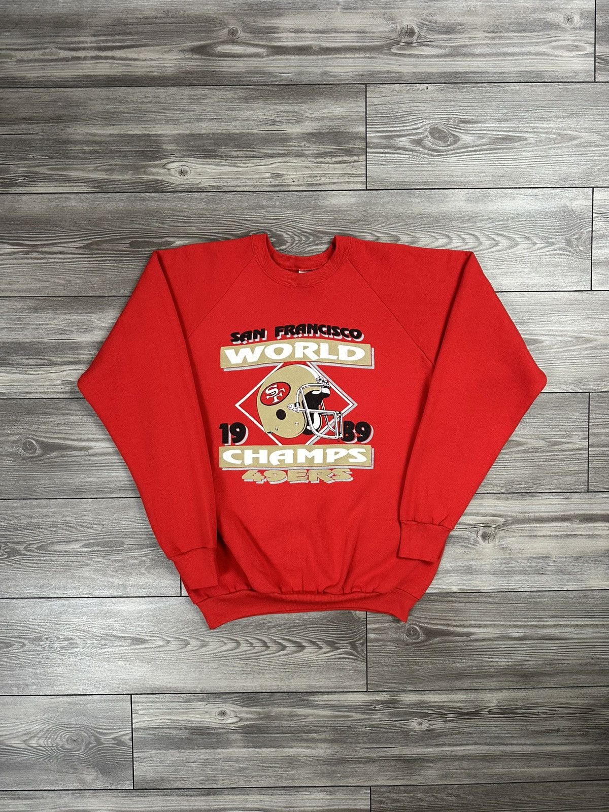 NFL × Vintage Vintage 80’s San Francisco 49ers World Champs Crewneck Size US XL / EU 56 / 4 - 1 Thumbnail
