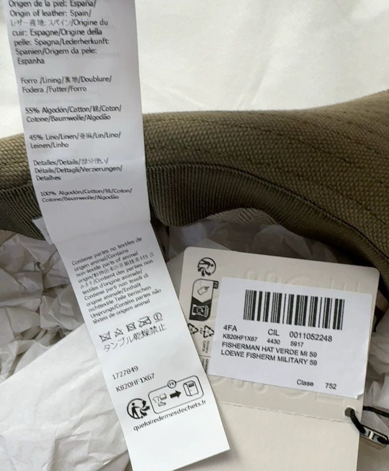 Loewe LOEWE size59 Canvas fisherman's cap Size ONE SIZE - 6 Thumbnail