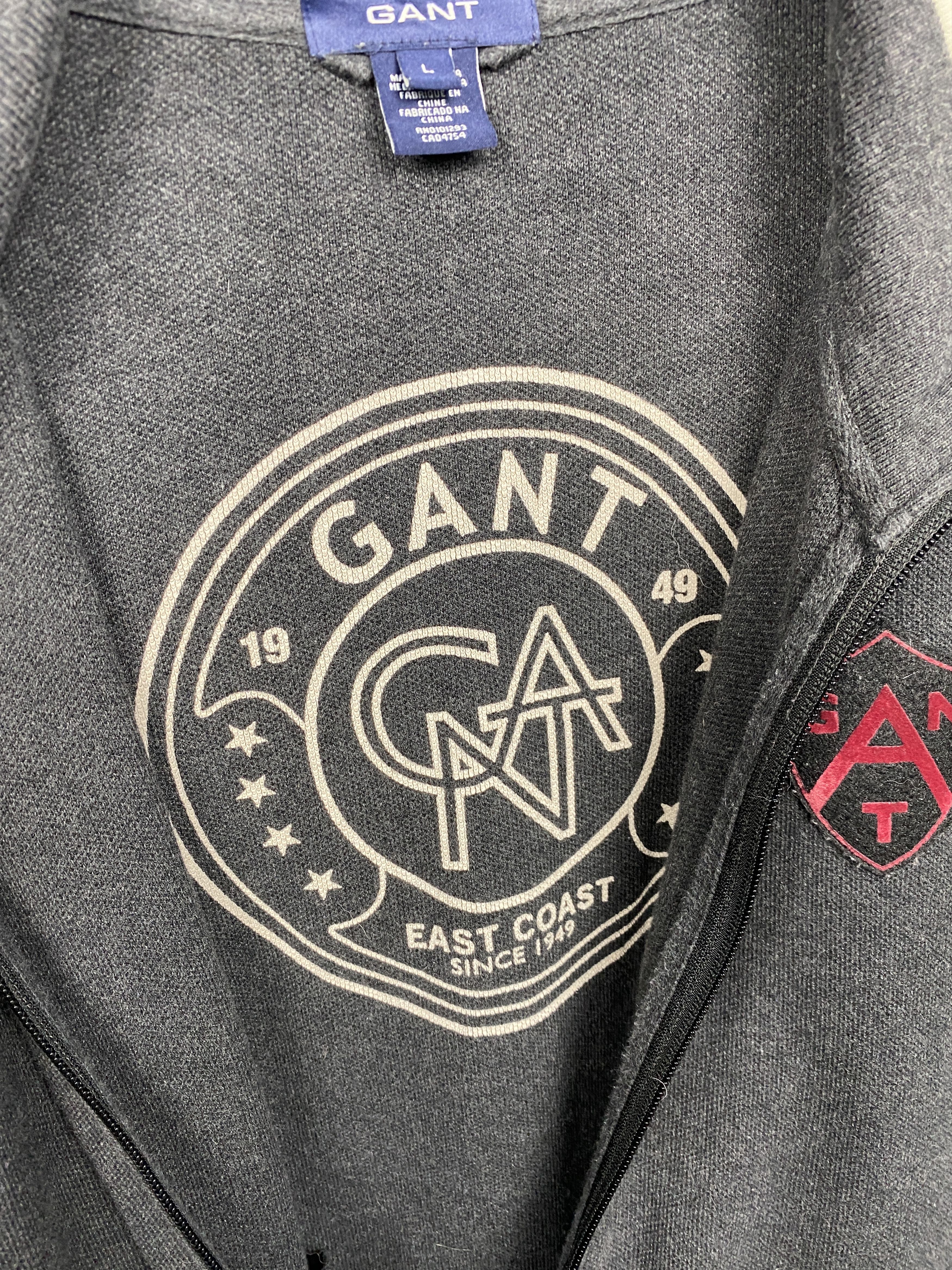Gant × Vintage Gant Vintage Mens Full Zip Cotton Sweater Size US L / EU 52-54 / 3 - 2 Thumbnail