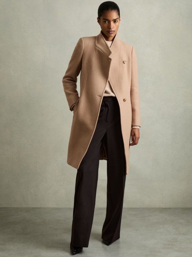 Reiss Reiss Maude Wool Blend Double Breasted Coat Camel Size US 6 Size M / US 6-8 / IT 42-44 - 12 Thumbnail