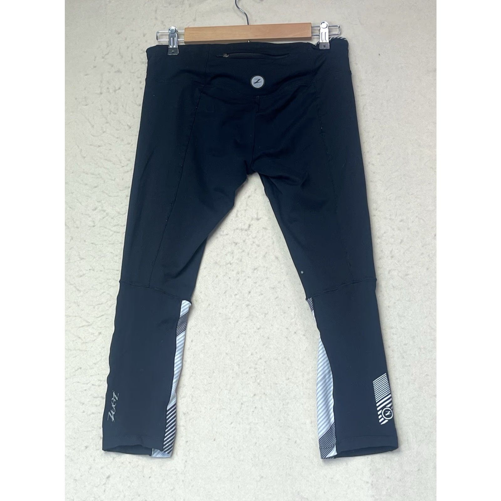 Vintage Zoot Womens Leggings M Black Athletic Pull On Size 32" / US 10 / IT 46 - 2 Thumbnail