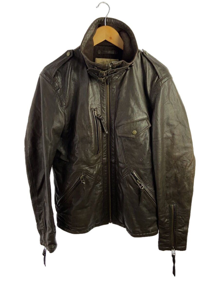 Avirex Avirex Plain Sheep Leather Single Rider Jacket Brown Size US L / EU 52-54 / 3 - 1 Thumbnail