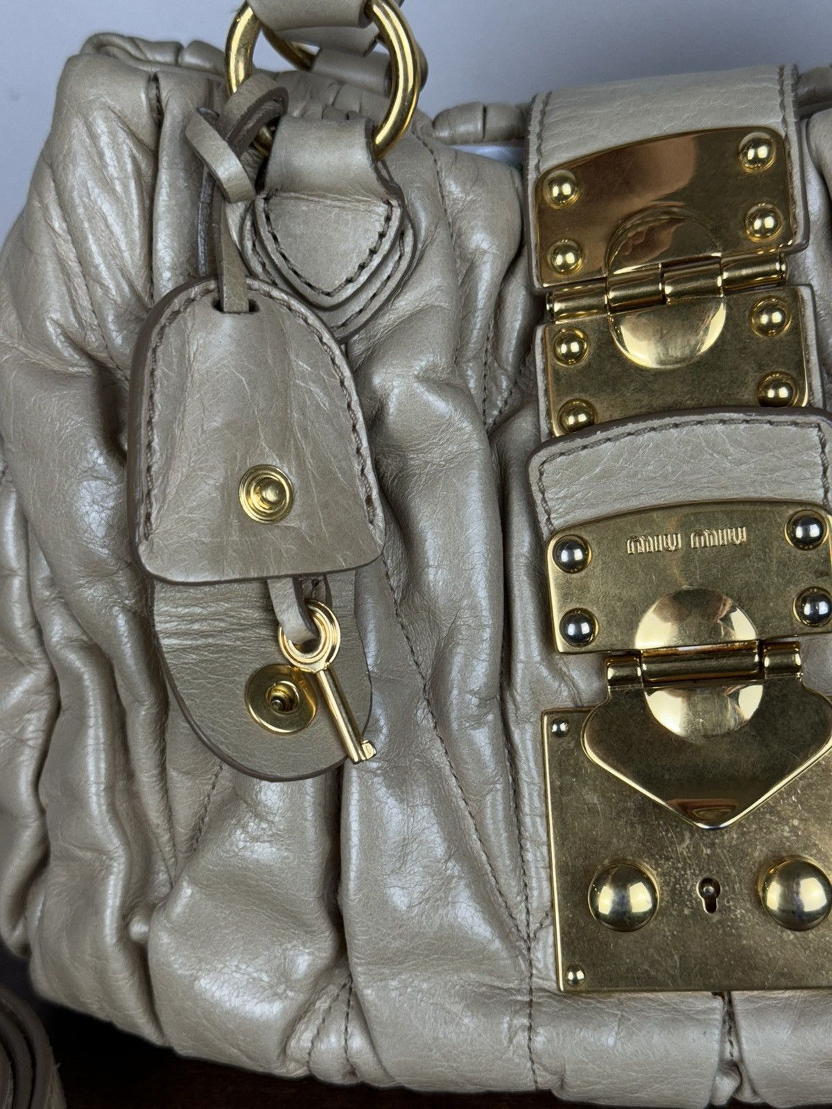 Leather × Miu Miu Leather bag Miu Miu y2k original casual luxury item Size ONE SIZE - 5 Thumbnail