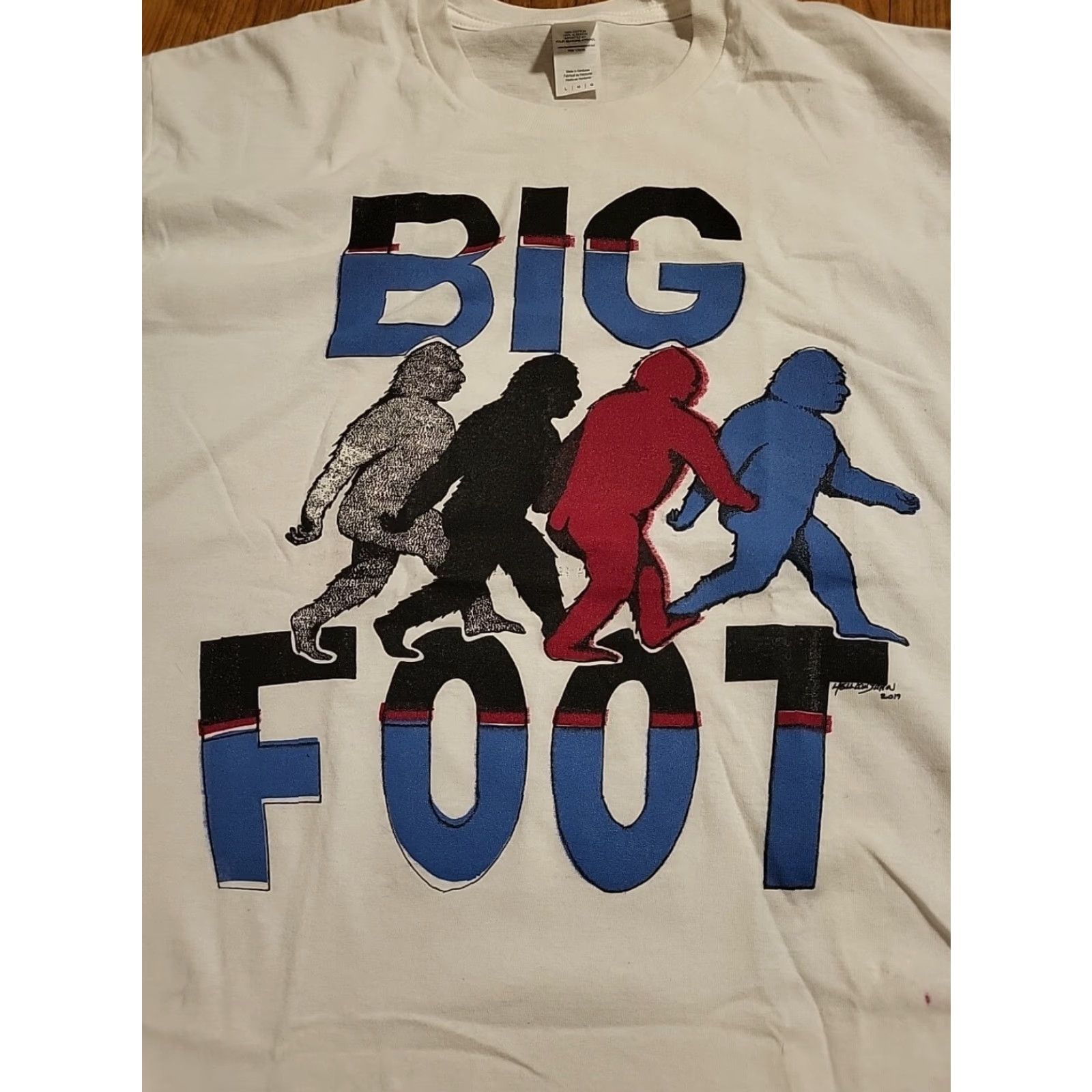 Spell VINTAGE BIGFOOT WHITE MEN LARGE COTTON SS TSHIRT NEW Spell Out Suna Size US L / EU 52-54 / 3 - 2 Thumbnail