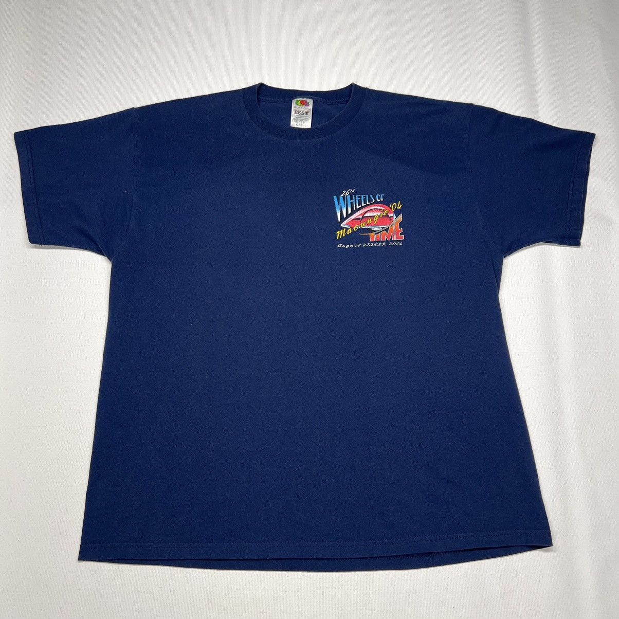 Fruit Of The Loom × Vintage Car Tee Shirt Blue Hot Rod Classic Custom Retro Graphic Size US XL / EU 56 / 4 - 2 Thumbnail