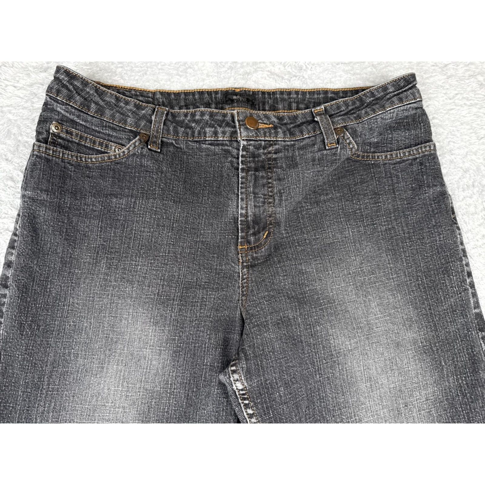 Vintage Westbound Jeans Womens 14 Gray Straight Leg Stretch Denim Mid Rise Casual Size 36" / US 14 / IT 50 - 4 Thumbnail