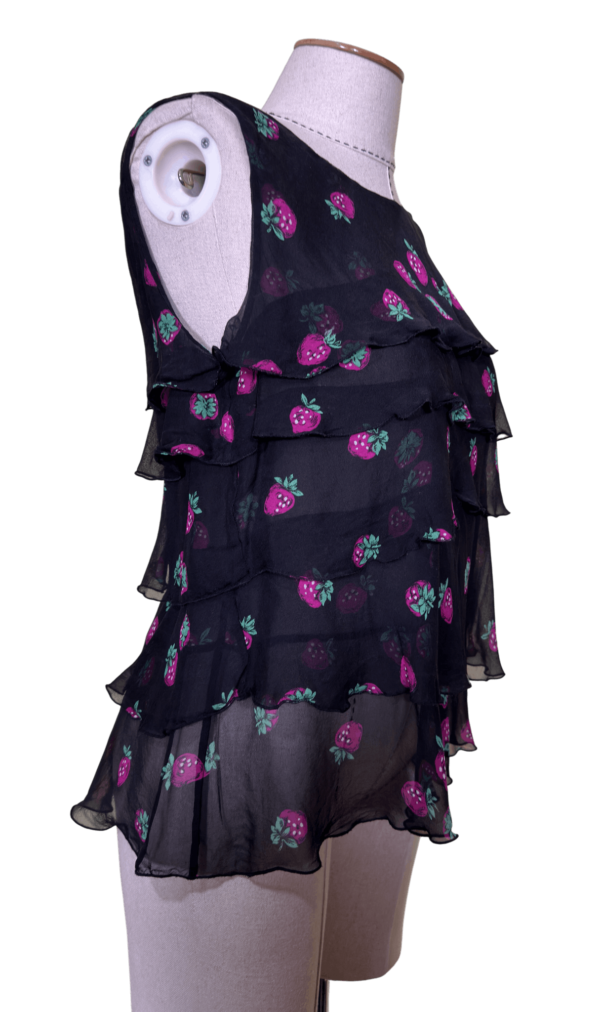 Moschino Silk Top Strawberry Size M / US 6-8 / IT 42-44 - 2 Thumbnail