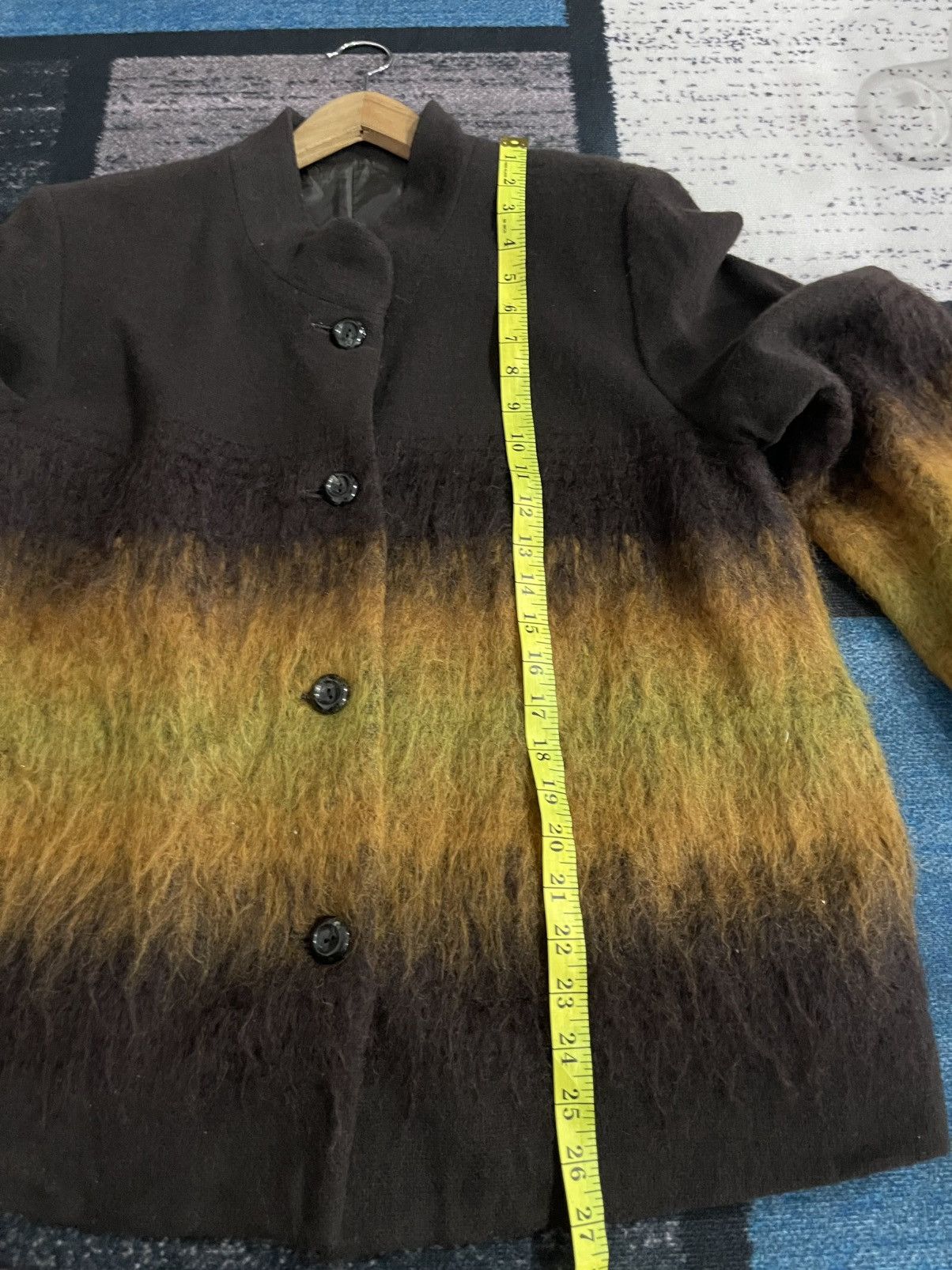 Japanese Brand Vintage Unbrand Collarless Yellow Stripe Jacket Size US XL / EU 56 / 4 - 15 Thumbnail