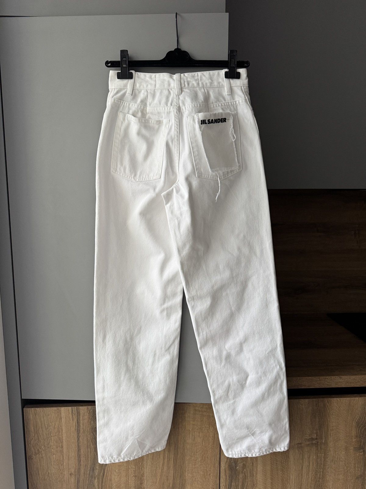 Jil Sander Jil Sander High-Rise Straight Cotton White Jeans Size 27" / US 4 / IT 40 - 1 Thumbnail
