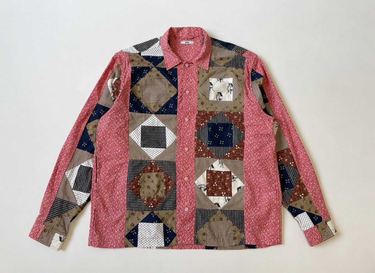 Bode Patch Work Quilt Patterned Boxy Shirt Size US L / EU 52-54 / 3 - 2 Thumbnail