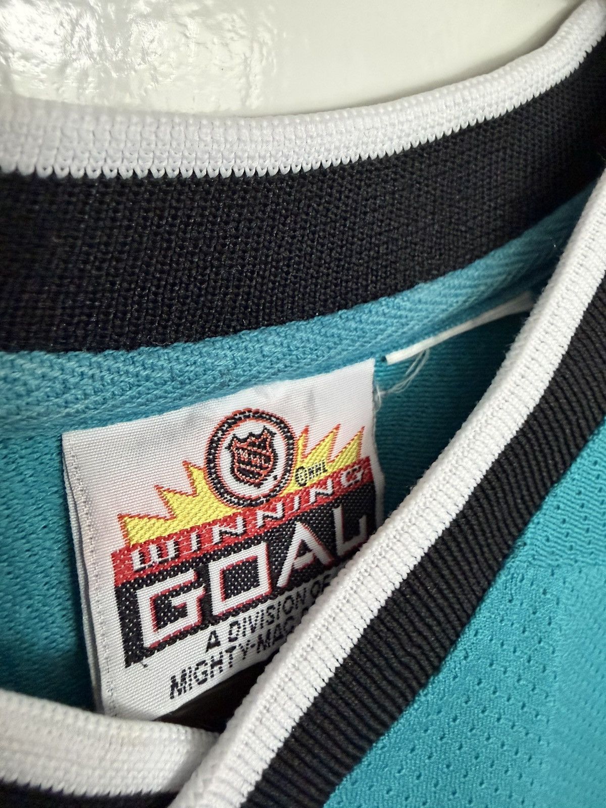 NHL SAN JOSE SHARKS WINNING GOAL JERSEY NOLAN NHL VINTAGE 90S Size US M / EU 48-50 / 2 - 10 Thumbnail