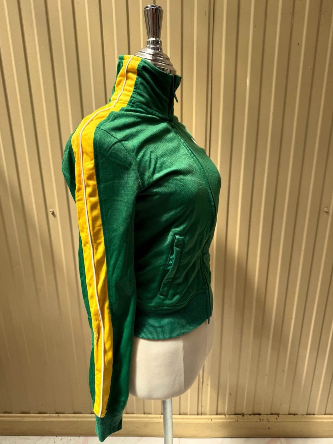 Abercrombie & Fitch Abercrombie & Fitch Track Jacket Green Yellow Y2K Zip Up Size S / US 4 / IT 40 - 4 Thumbnail