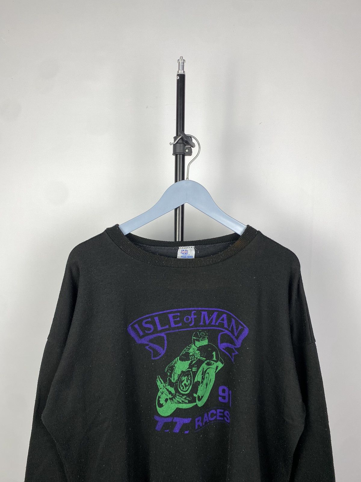 Vintage Vintage 90s Isle of Man TT Moto Racing Sweatshirt Size US L / EU 52-54 / 3 - 2 Thumbnail