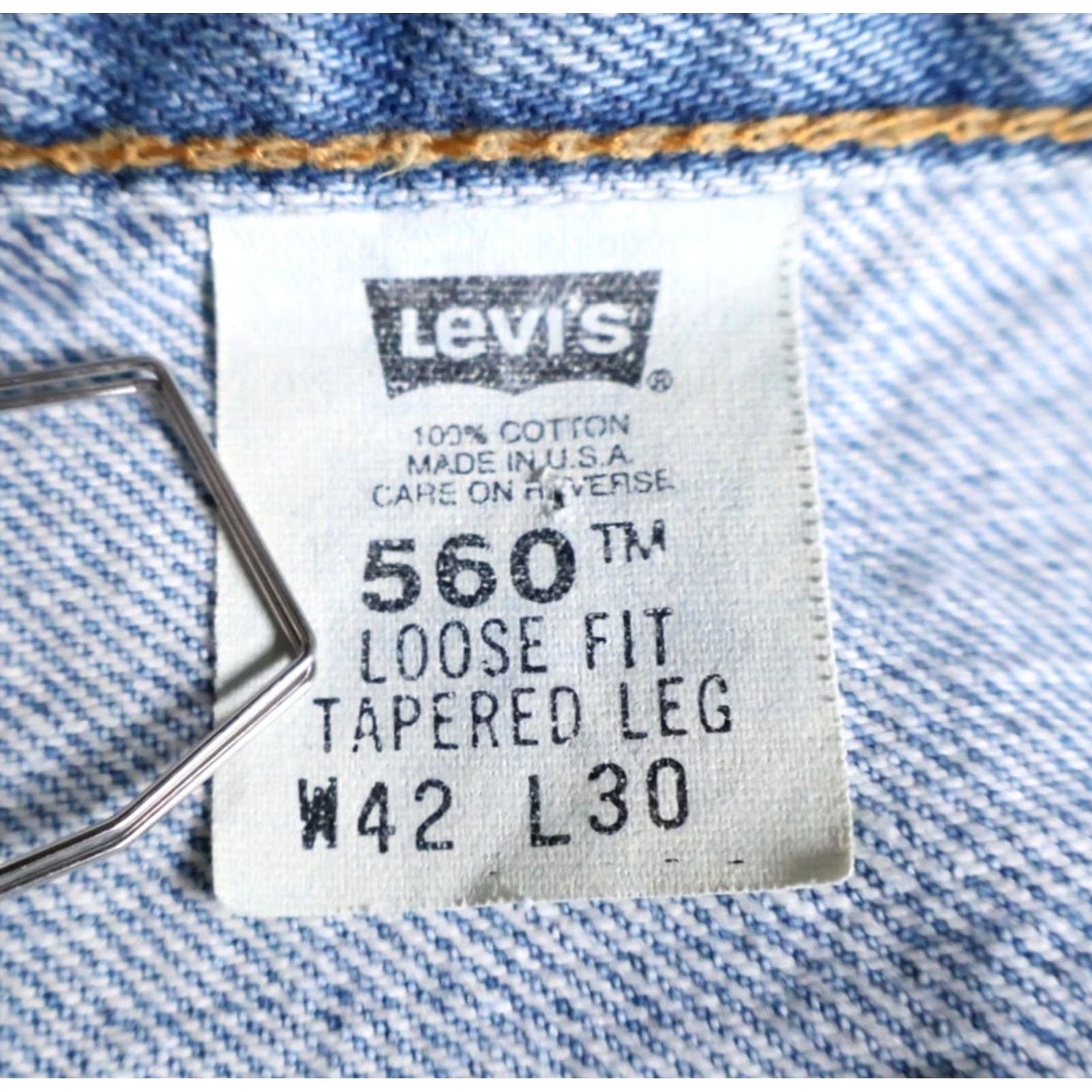Levi's VINTAGE Levi's Jeans Men 38 x 27 Blue 560 Loose Fit Tapered Leg 1999 90s Hipster Retro Grunge Model Levi's 560 Mens Jeans Regular Way Staight? Size US 38 / EU 54 - 3 Thumbnail