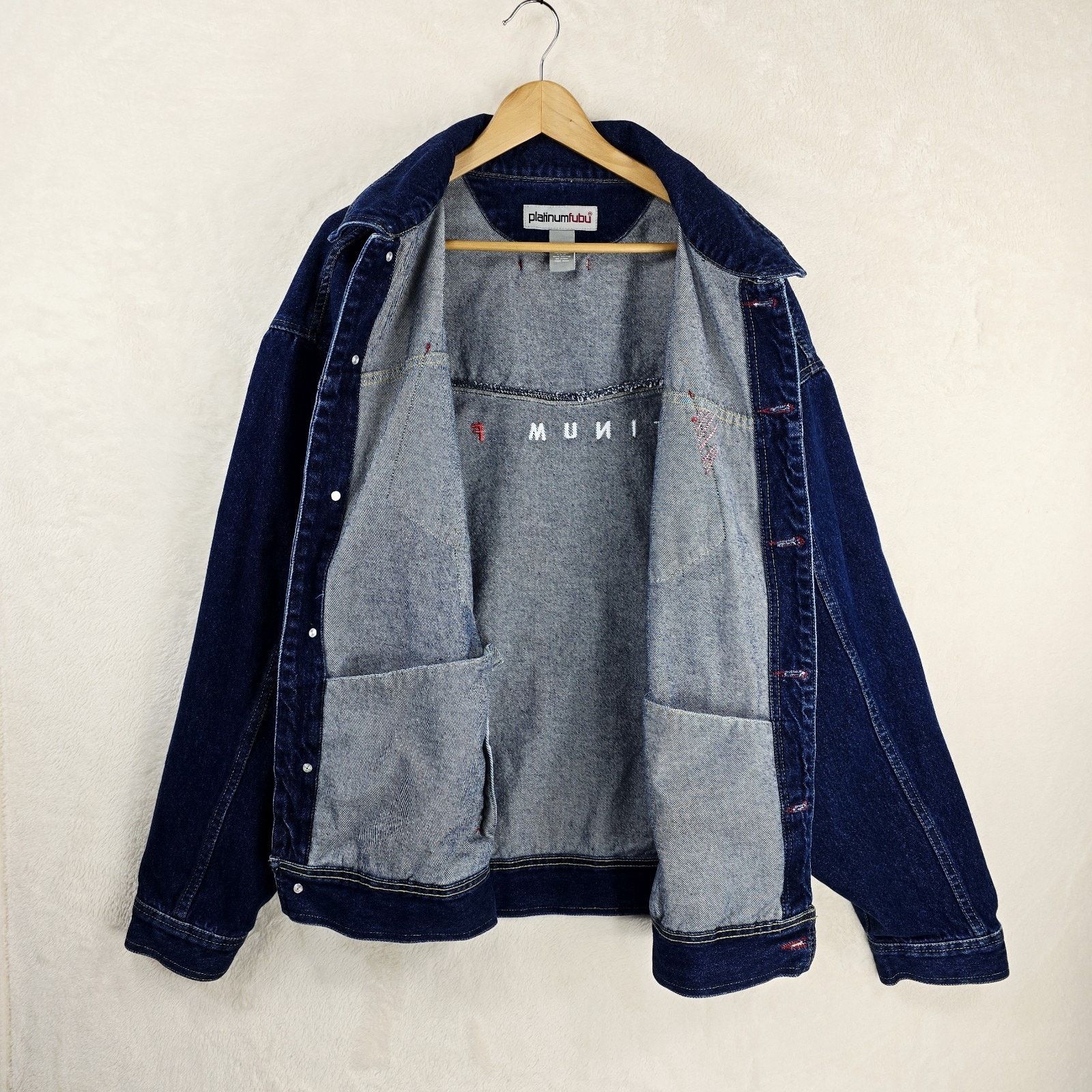 Fubu Vintage Platinum FUBU Denim Jacket Mens XL Blue Hip Hop Y2K Size US XL / EU 56 / 4 - 7 Thumbnail