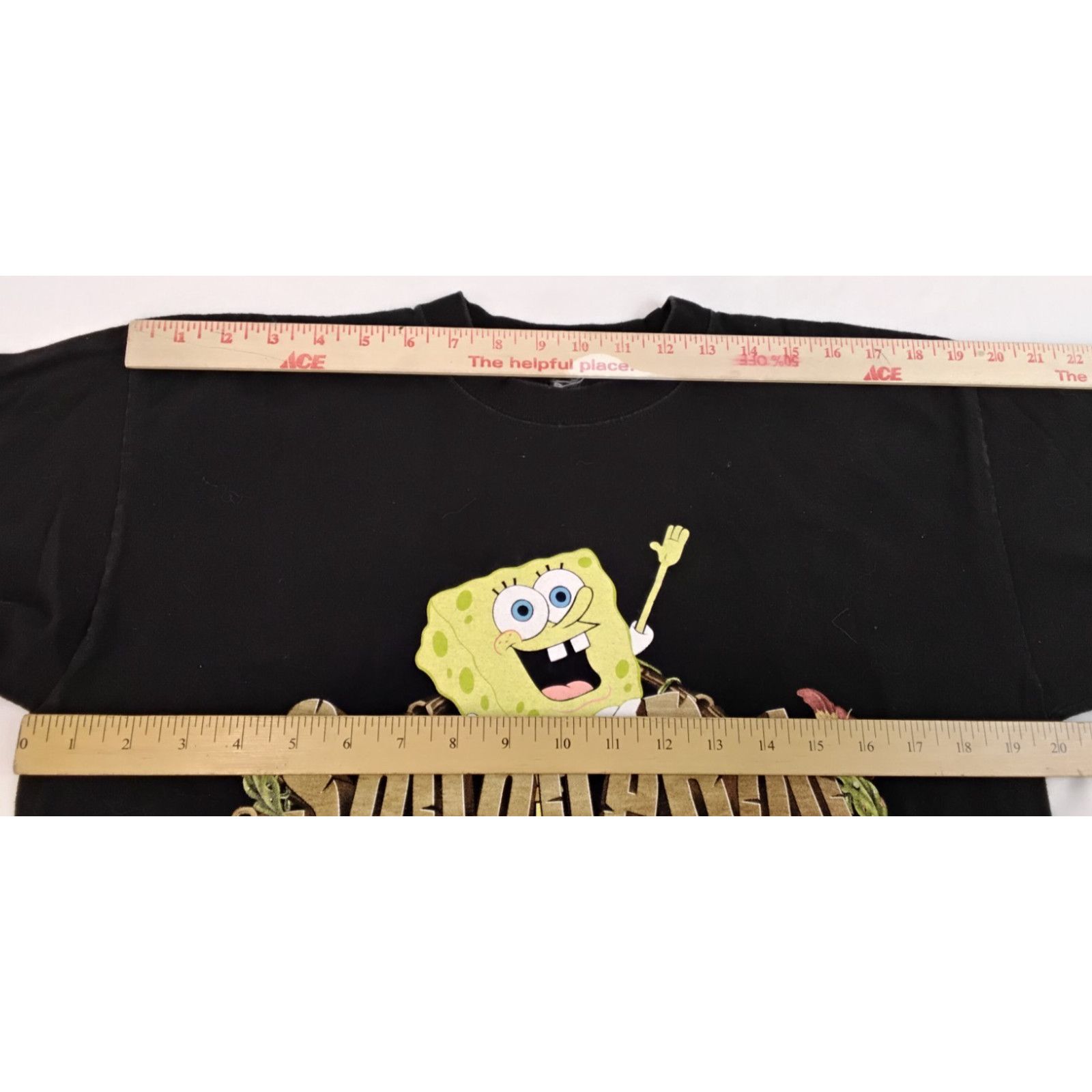 Nickelodeon Spongebob Squarepants 2000's T-Shirt Black Men's Large USA Size US L / EU 52-54 / 3 - 8 Thumbnail