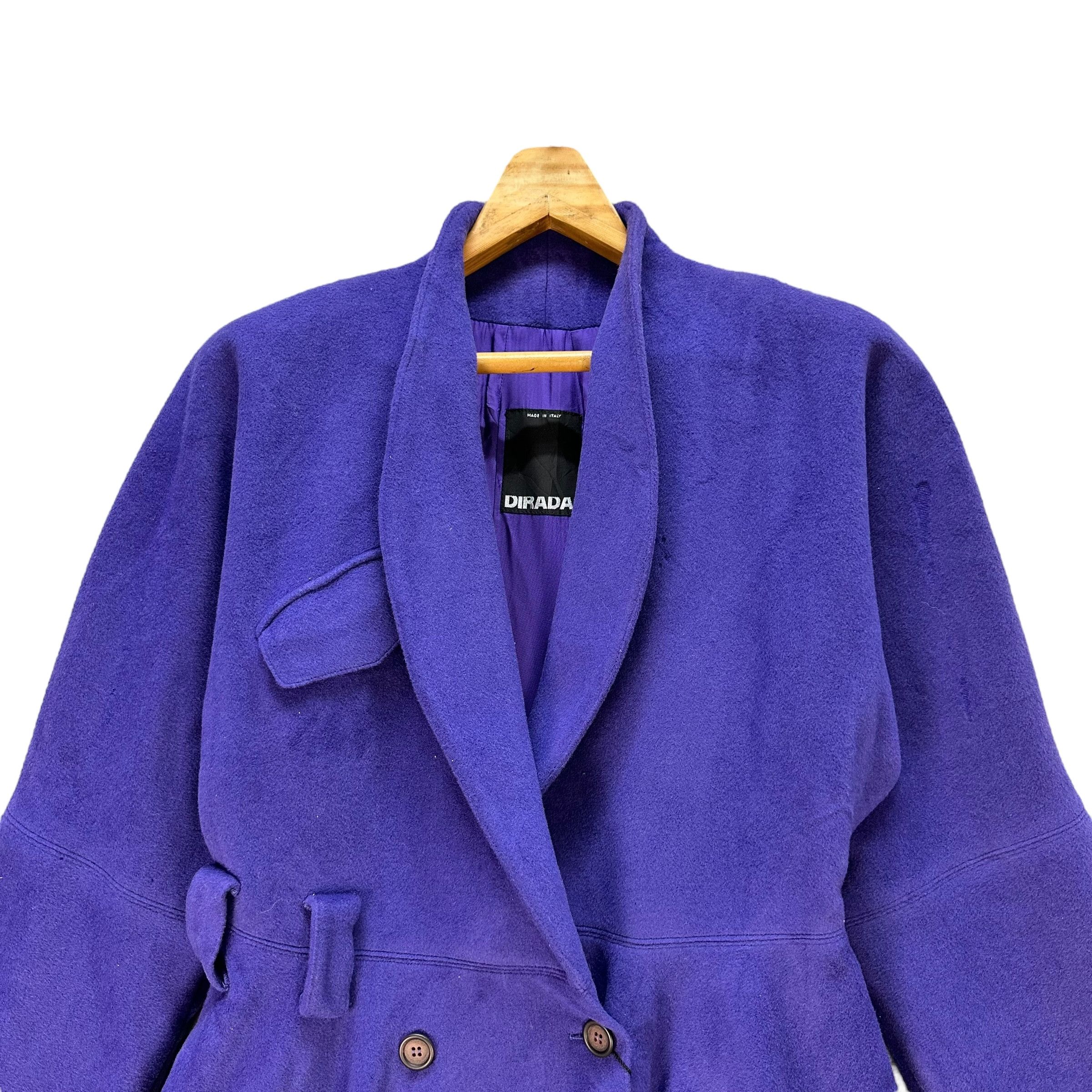 Vintage NWT DIRADA Wool Cashmere Double Breast Coat Dress #A75-1816 Size M / US 6-8 / IT 42-44 - 2 Thumbnail