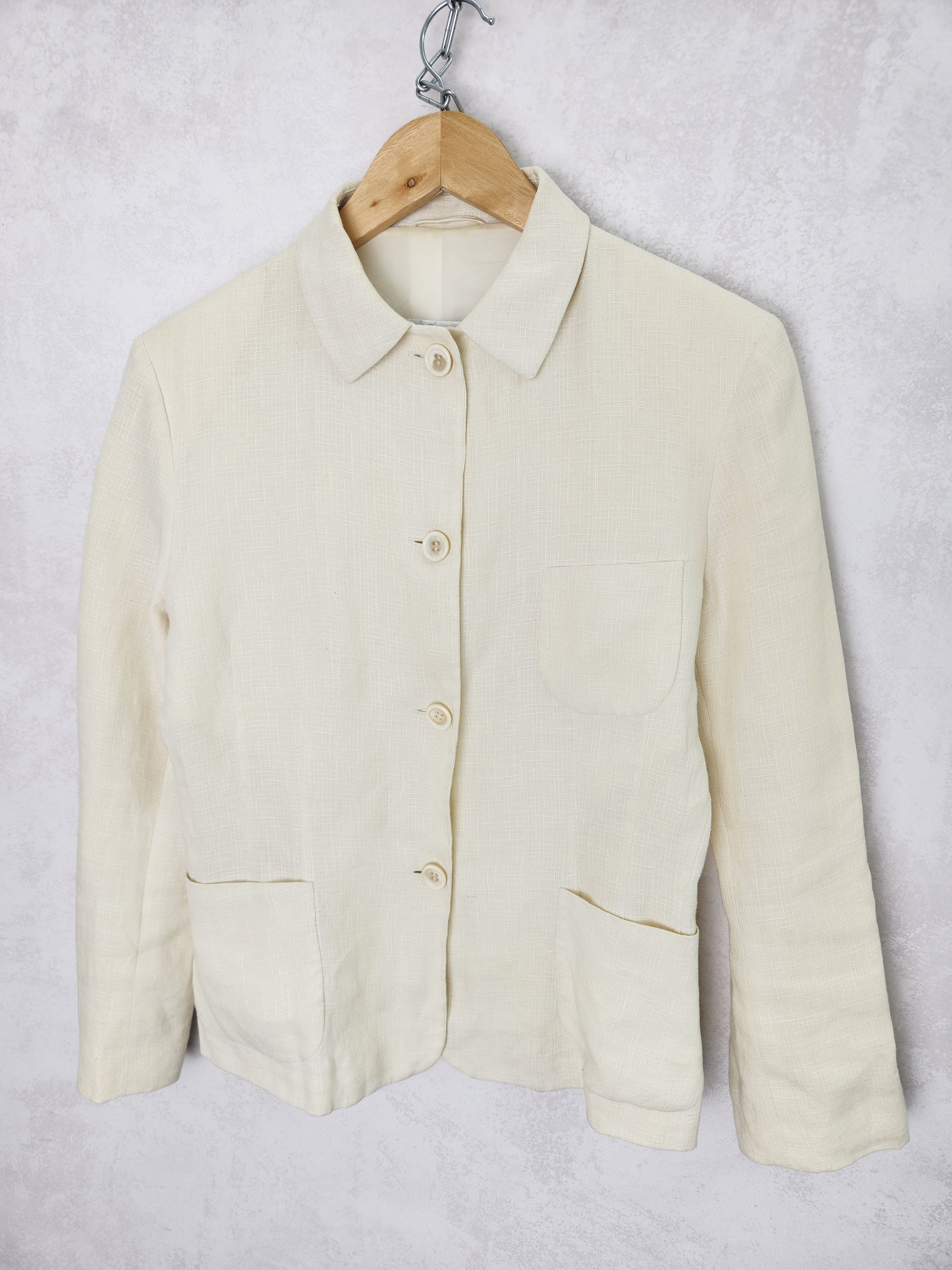 Jil Sander Jil Sander linen blazer buttons up beige size 36 Size XS / US 0-2 / IT 36-38 - 2 Thumbnail
