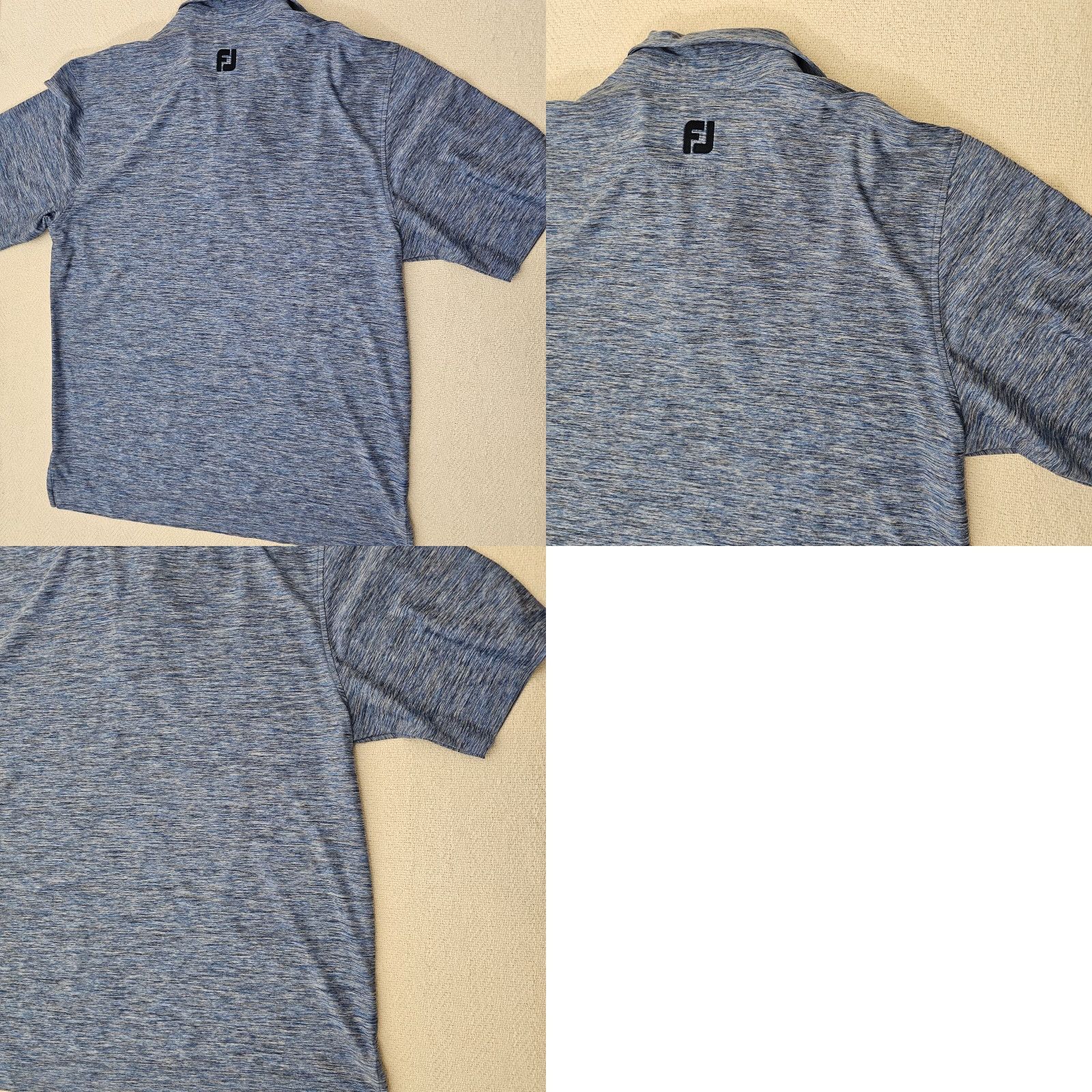 Footjoy FootJoy Polo Shirt Mens Golf Blue Heather L Logo Embroidered Stretch Back Short Sleeve Classic Sports Shirt Mens Size US L / EU 52-54 / 3 - 8 Thumbnail