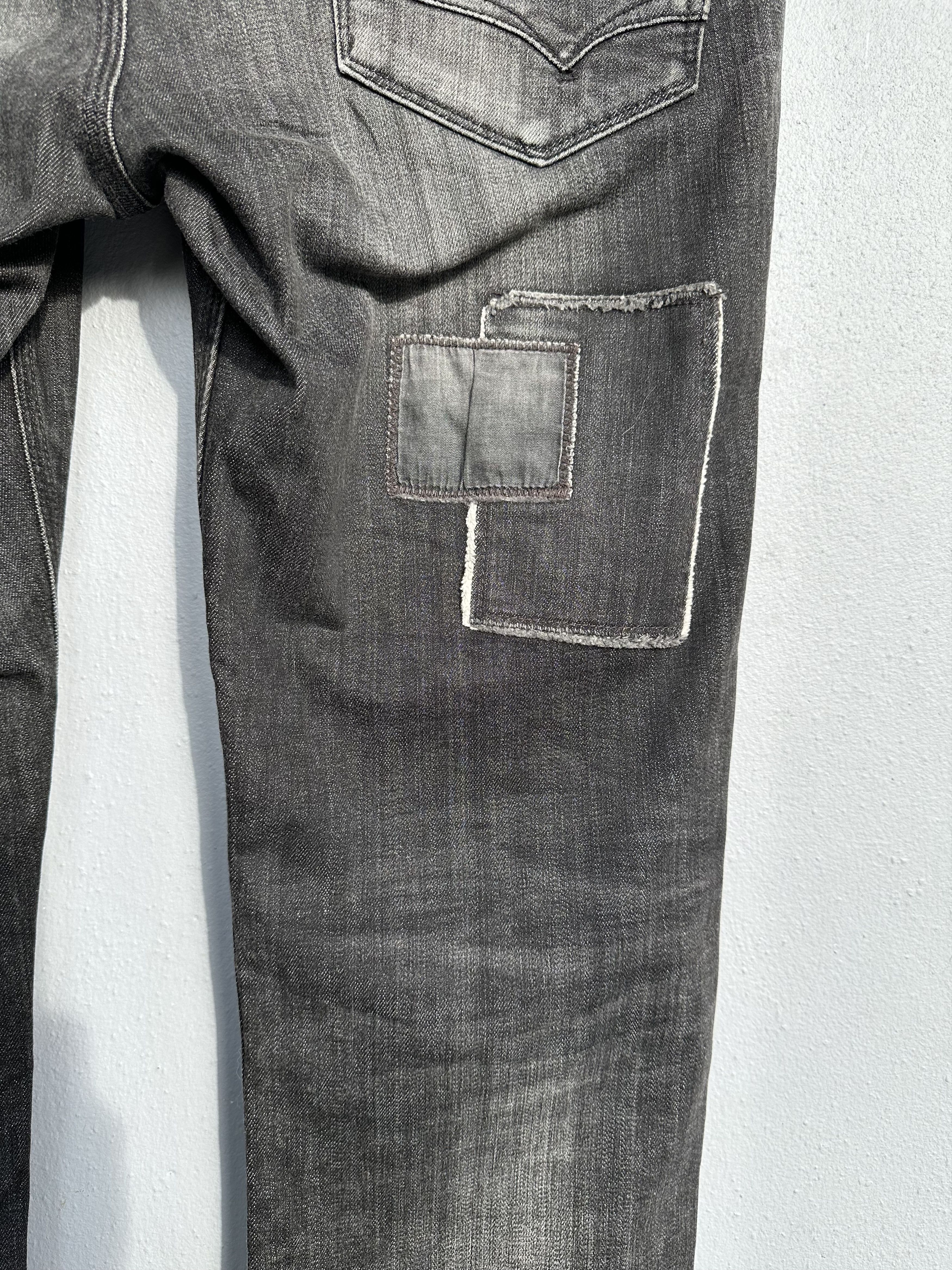 Nicole Club Japanese Brand NCFM Distressed Patchwork Denim Released Hem Size US 35 - 23 Thumbnail