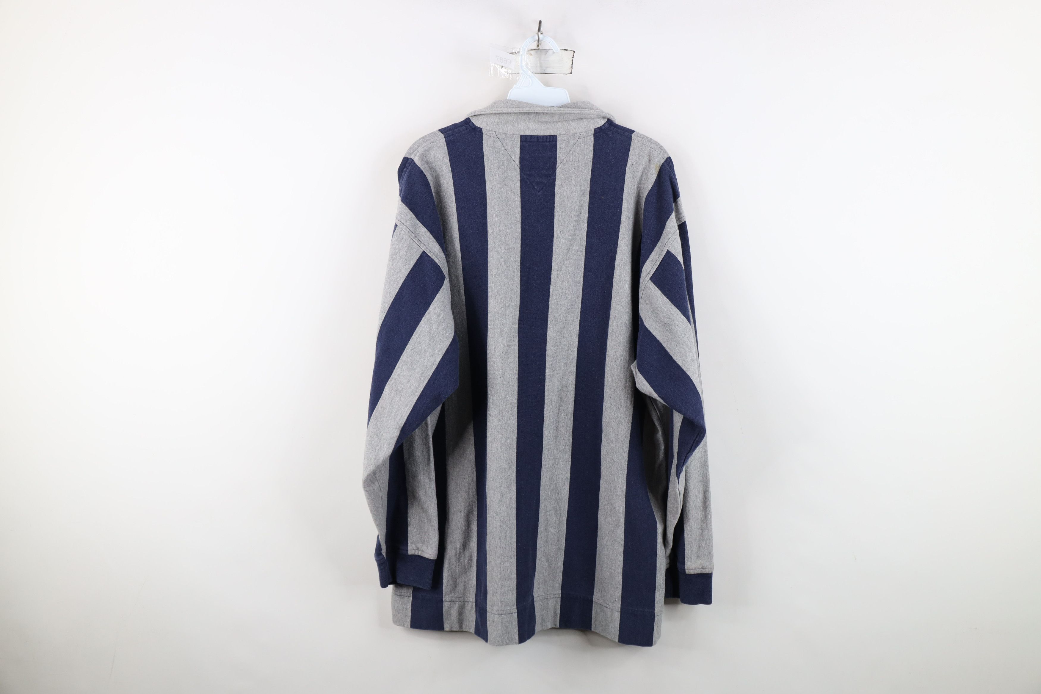 Tommy Hilfiger Vintage 90s Tommy Hilfiger Long Sleeve Rugby Polo Shirt Size US L / EU 52-54 / 3 - 12 Thumbnail