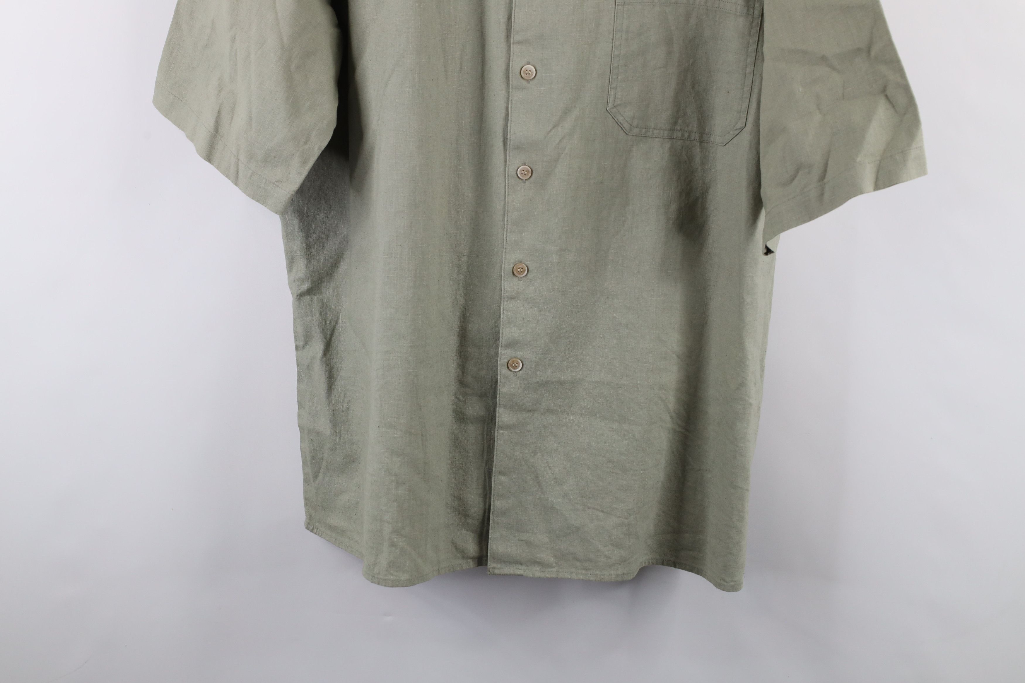 Vintage Vintage 90s Streetwear Blend Short Sleeve Button Shirt Green Size US XL / EU 56 / 4 - 3 Thumbnail