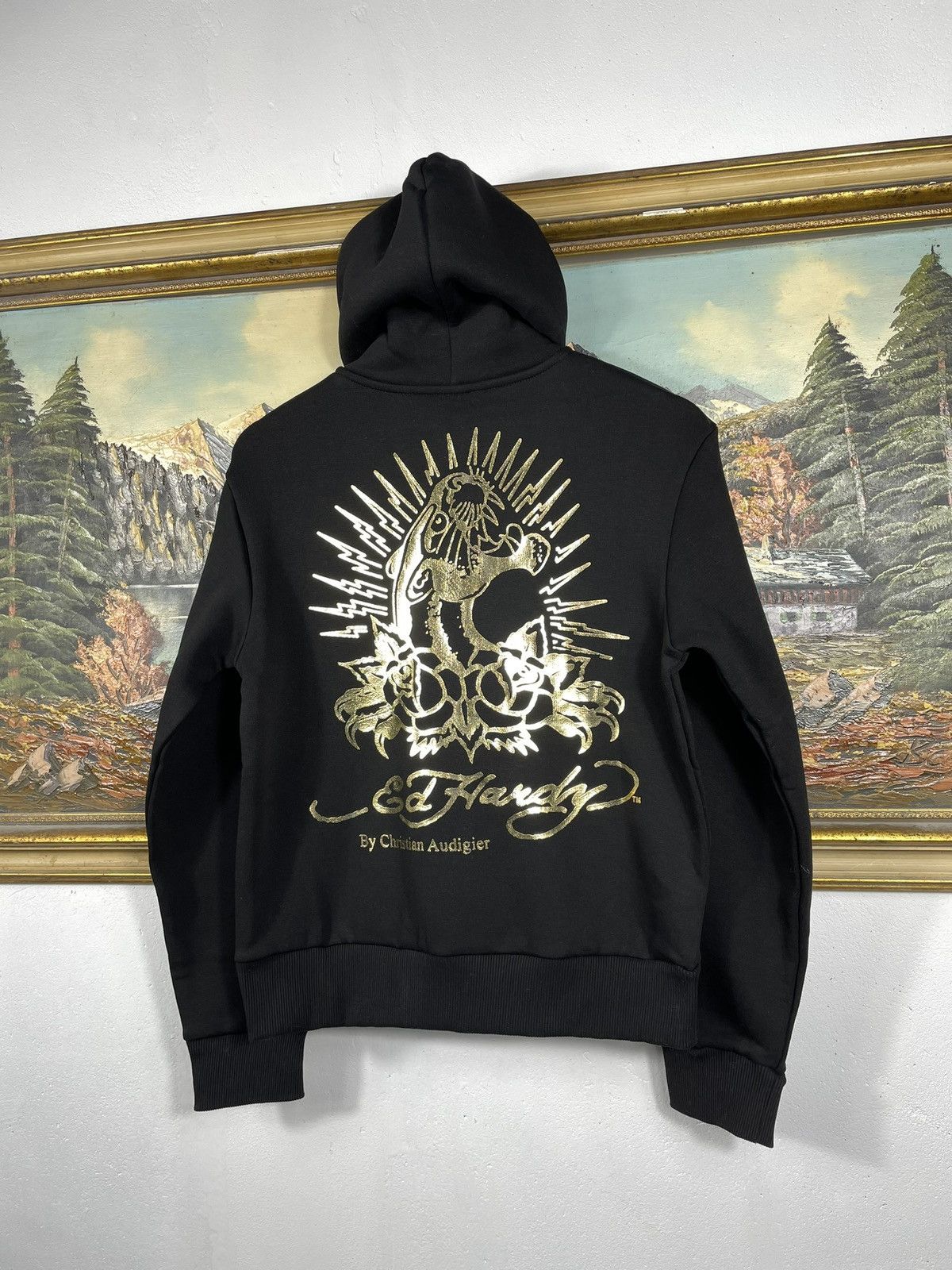 Christian Audigier × Ed Hardy × Vintage Ed Hardy Retro 00s Hoodie Sweatshirt Affliction Grunge Size S / US 4 / IT 40 - 7 Thumbnail
