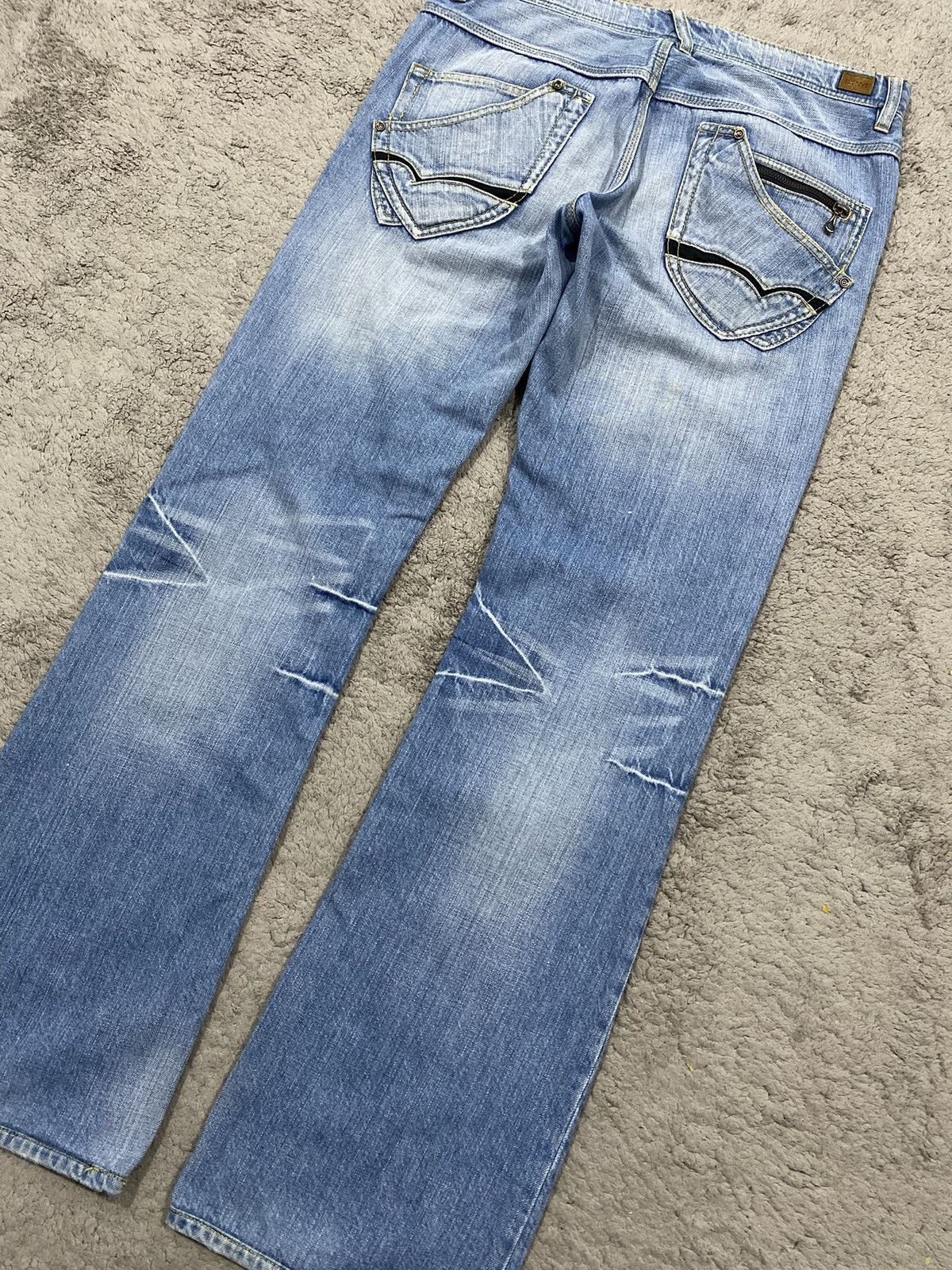 If Six Was Nine Nicole Club For Men Flared Studded Punk Style Jeans Denim Size US 34 / EU 50 - 13 Thumbnail