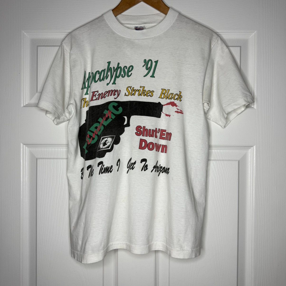 Vintage Vintage Single Stitch Public Enemy Apocalypse Sz S Size US S / EU 44-46 / 1 - 1 Thumbnail