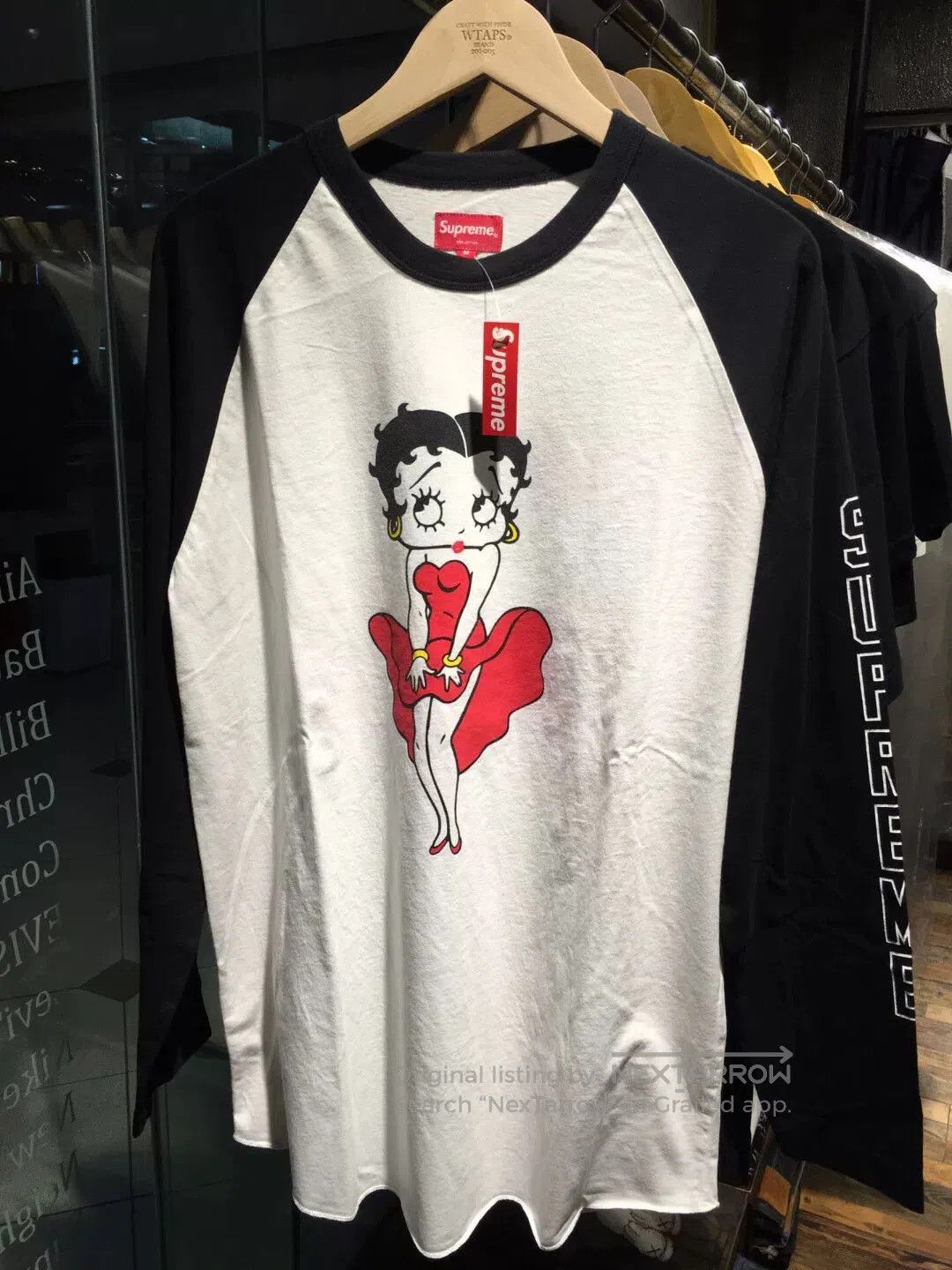 SUPREMEBEING supreme betty boop raglan long sleeve tee. Size L / US 10 / IT 46 - 2 Thumbnail