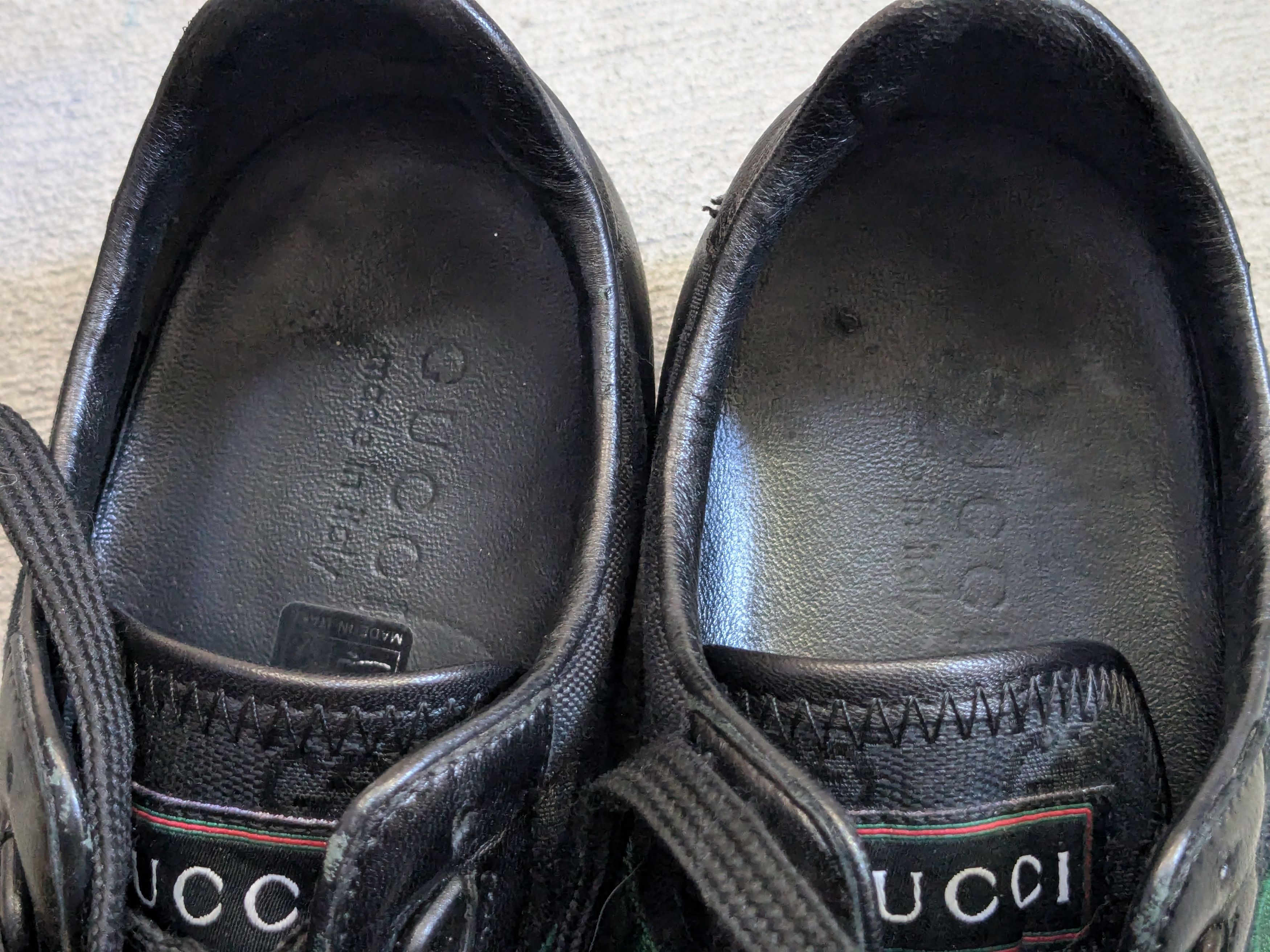 Gucci Gucci Guccissima Sneakers 9.5 Black Monogram Leather Size US 9.5 / EU 42-43 - 9 Thumbnail