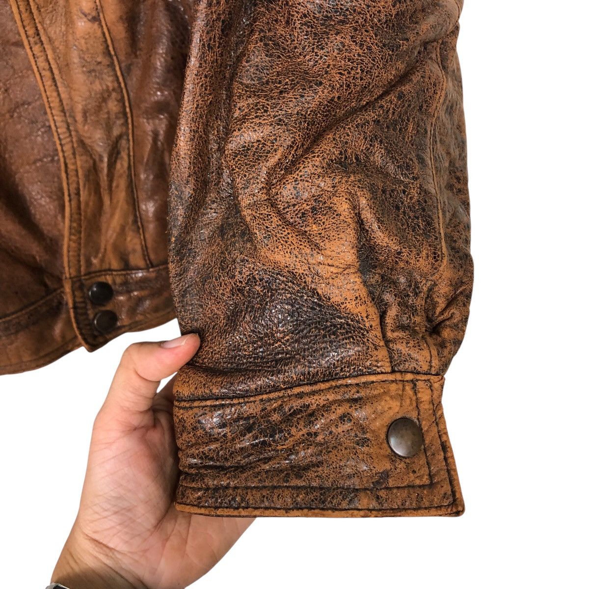 Japanese Brand 📌Vintage Fly Bomber Leather Jacket Freetime Issey Miyake Size US M / EU 48-50 / 2 - 16 Thumbnail