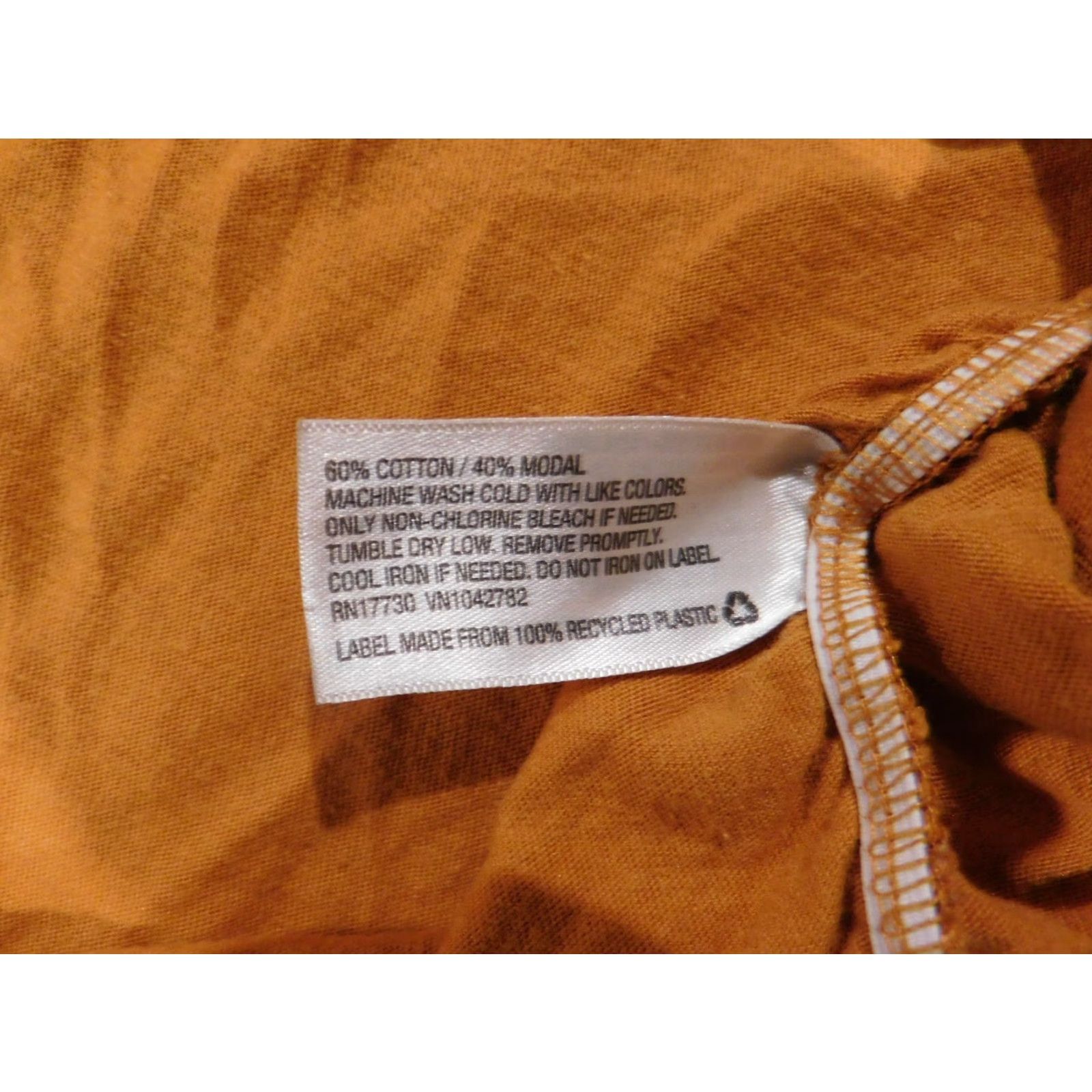 Vintage Isabel Blouse Shirt Womens L Orange Round Neck Short Sleeve Pullover Casual Polyester Sheer Button Basic Regular Modern American Size L / US 10 / IT 46 - 7 Thumbnail
