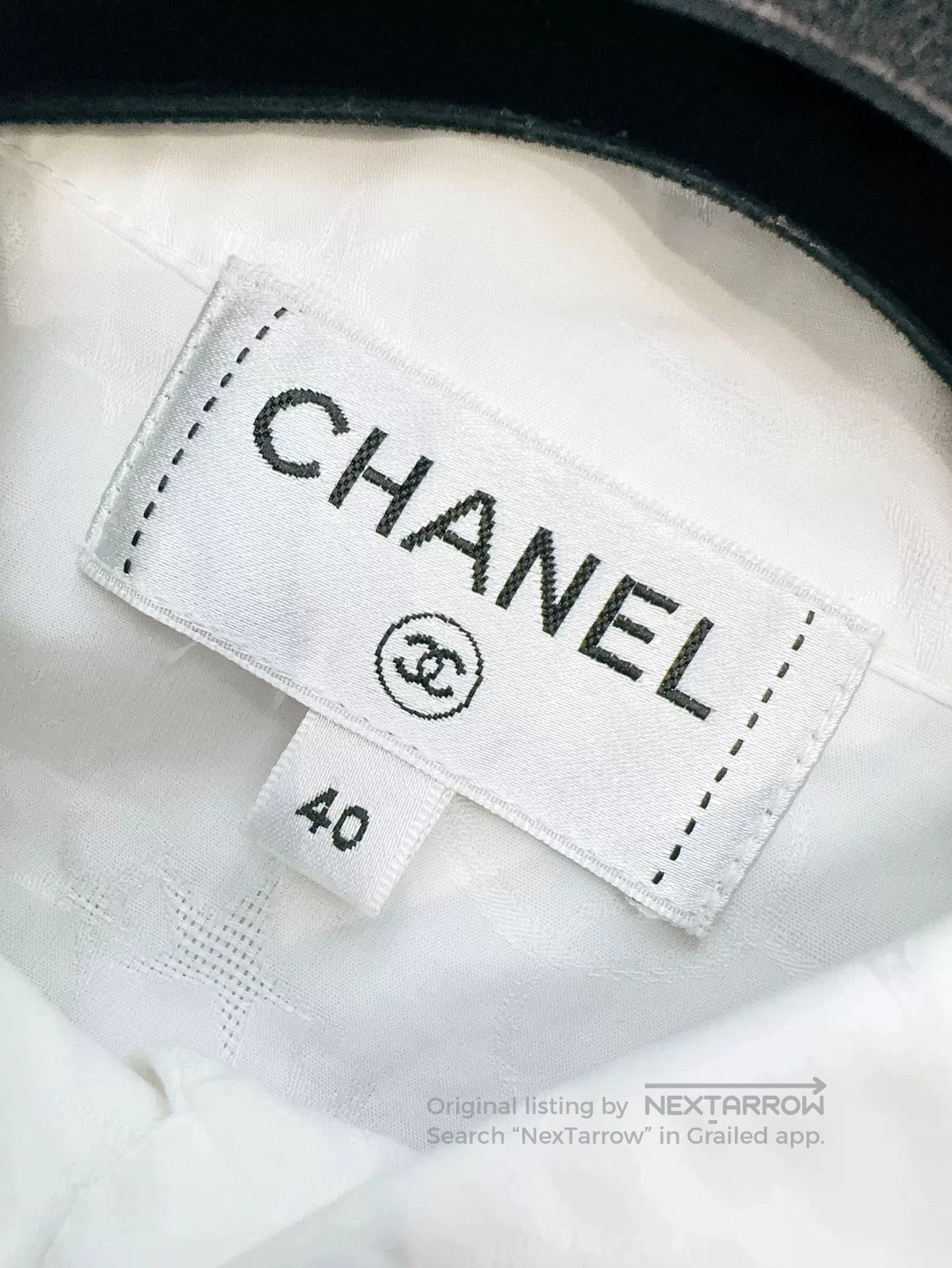 Chanel white long sleeve shirt with star logo. Size US L / EU 52-54 / 3 - 7 Thumbnail
