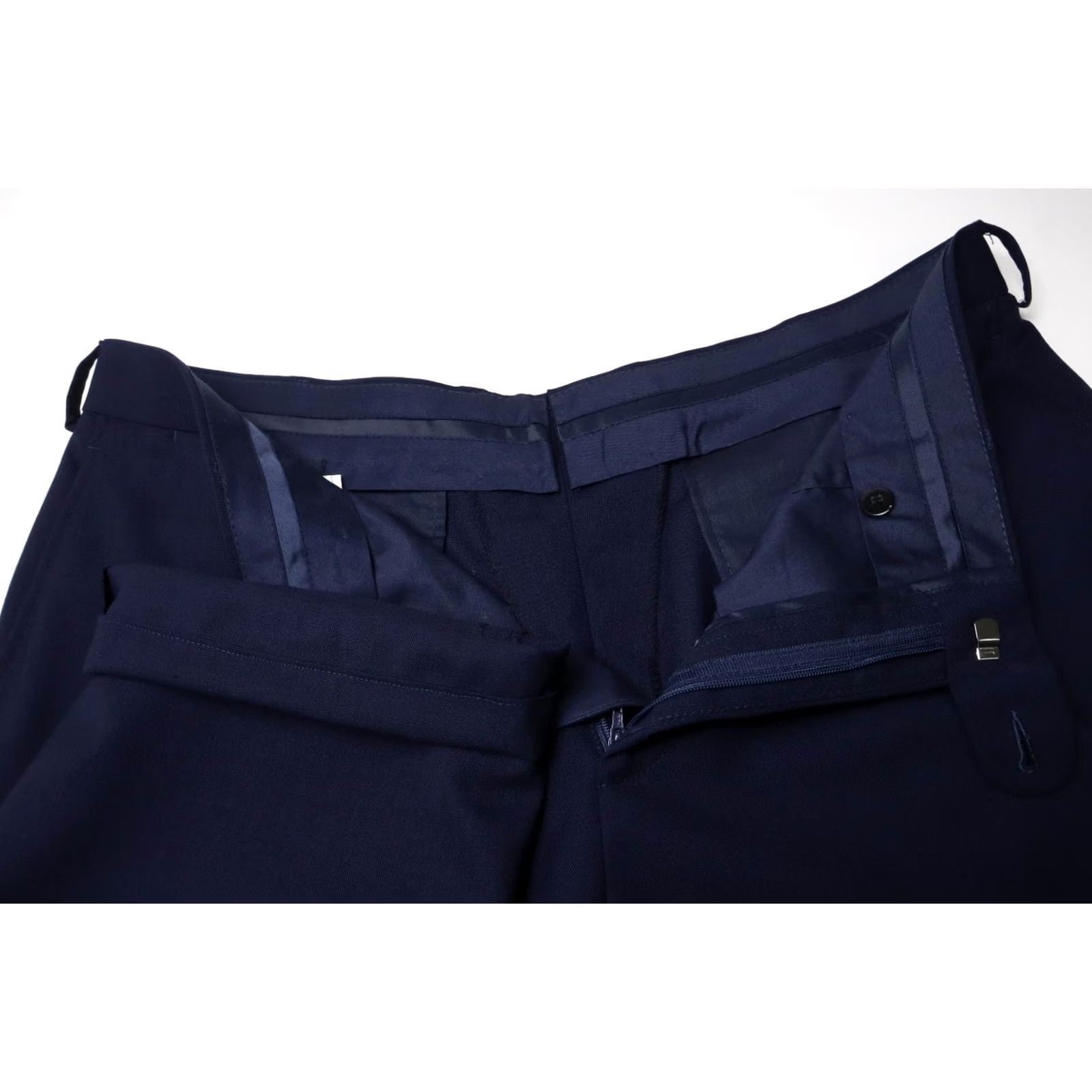 Suitsupply SUITSUPPLY Brescia Int Trousers Men's UK 36 Navy Blue Pure Wool Zip Fly Pleated Size US 36 / EU 52 - 4 Thumbnail