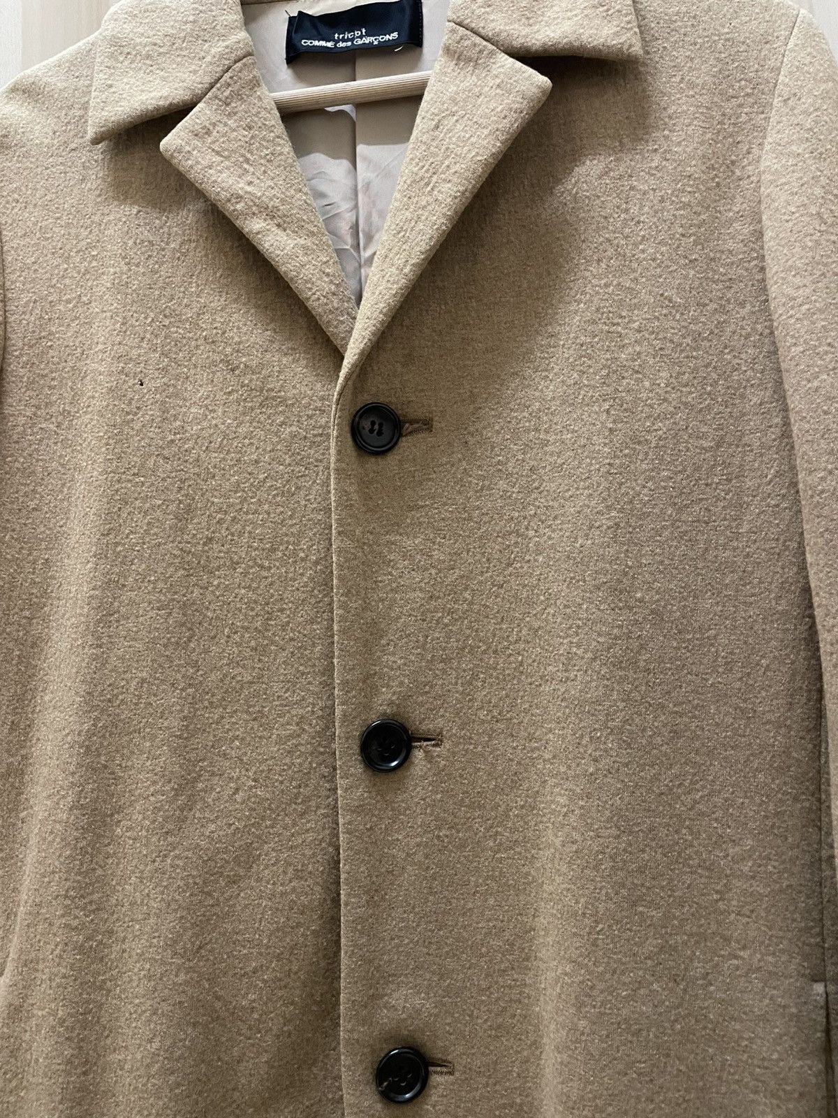 Comme des Garcons × Vintage Vtg 1997 Comme Des Garcons Tricot Wool Long Coat Jacket Size US M / EU 48-50 / 2 - 5 Thumbnail