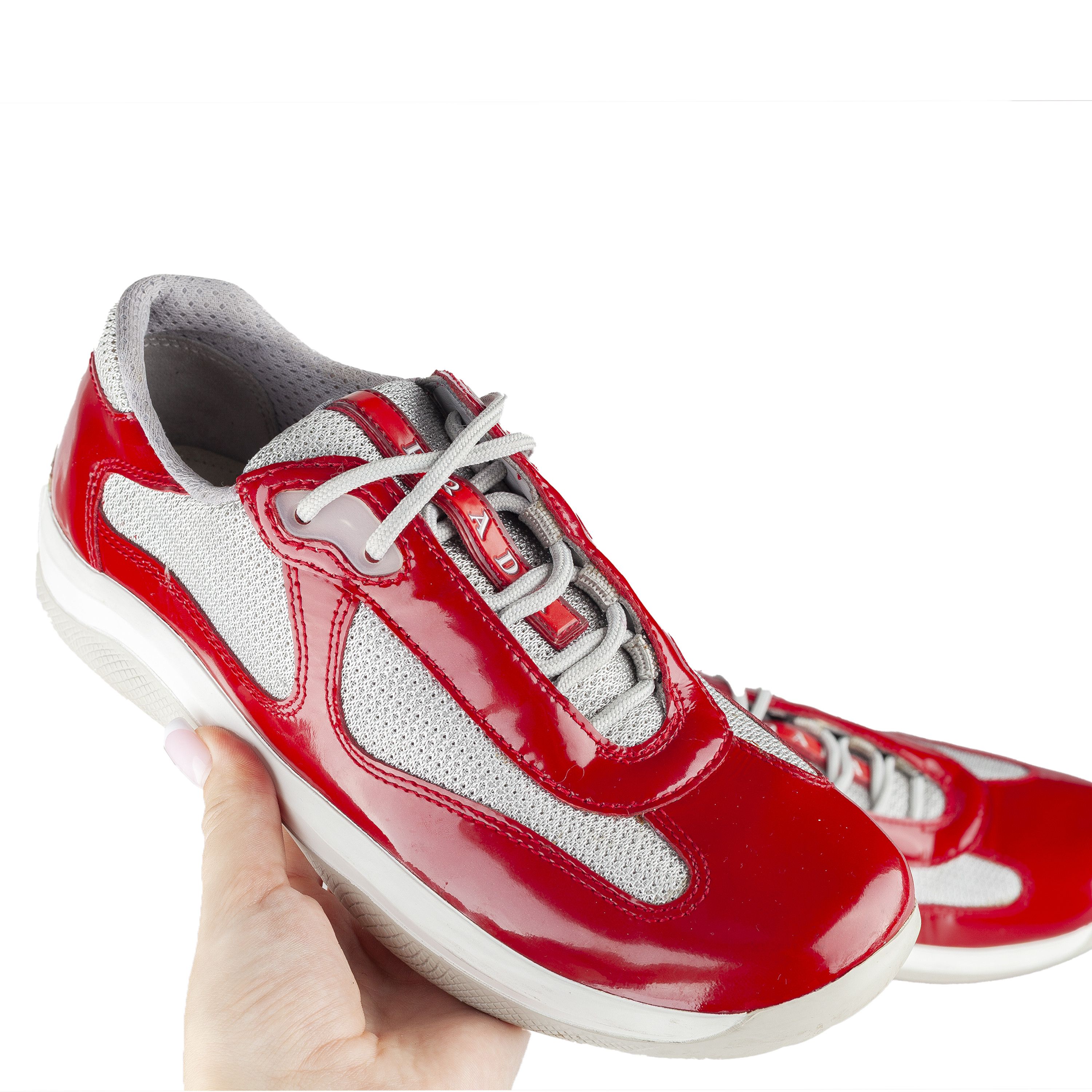 Prada Prada America’s Cup Red Vintage Sneakers (35.5 IT / 36,5 EU) Size US 5.5 / IT 35.5 - 4 Thumbnail