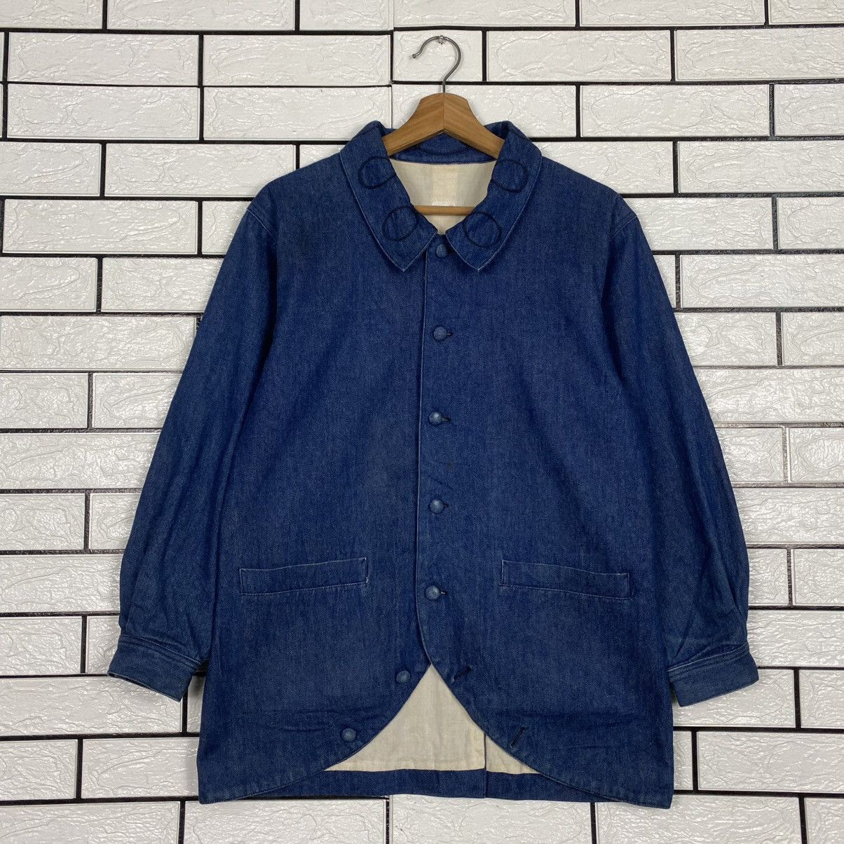 Indigo 🔥HICKORY CHORE DENIM JACKET HIKOOSEN ISSEY MIYAKE Size US M / EU 48-50 / 2 - 1 Thumbnail