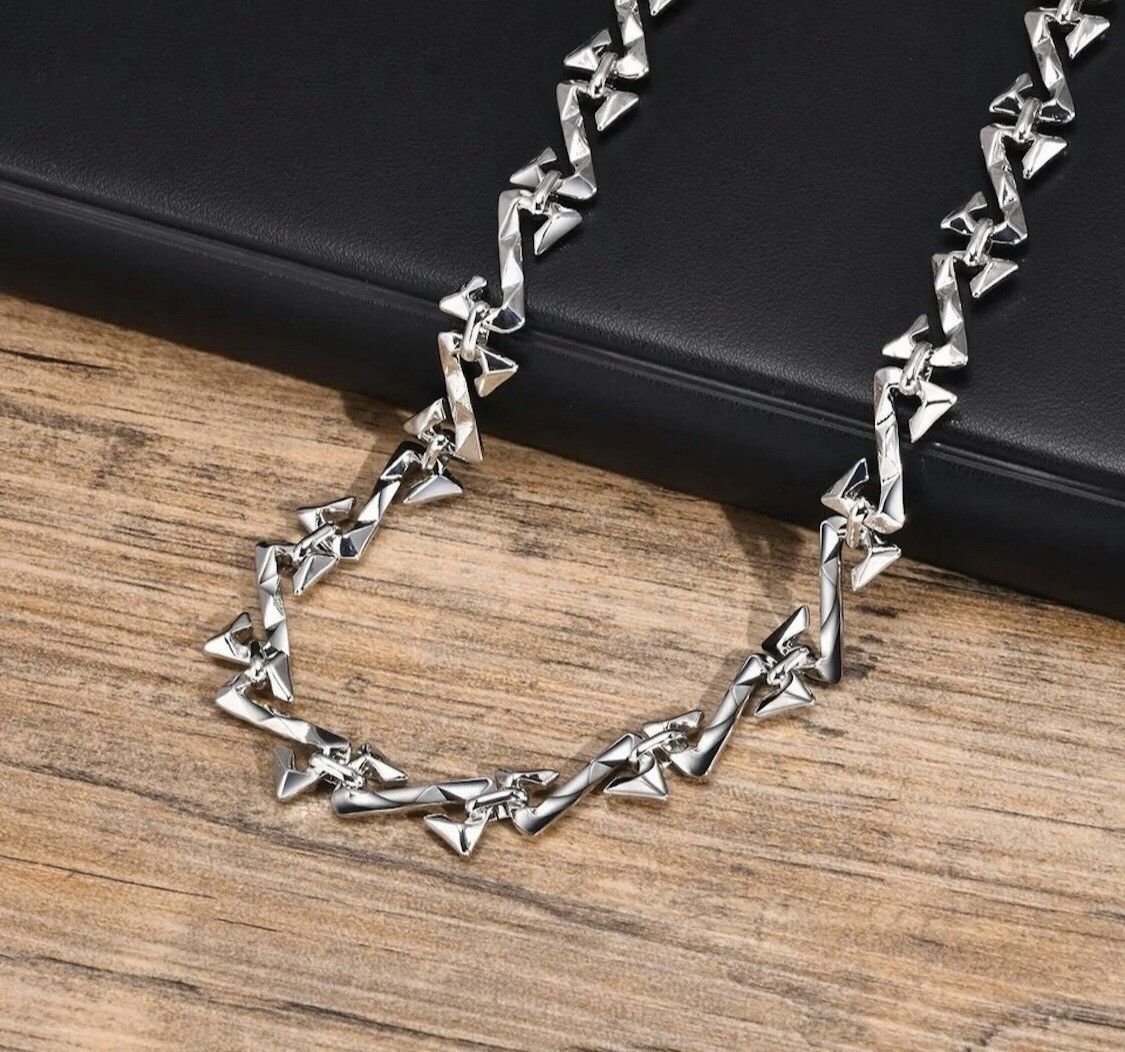 Vintage Z Shaped Chain Necklace Size ONE SIZE - 2 Thumbnail