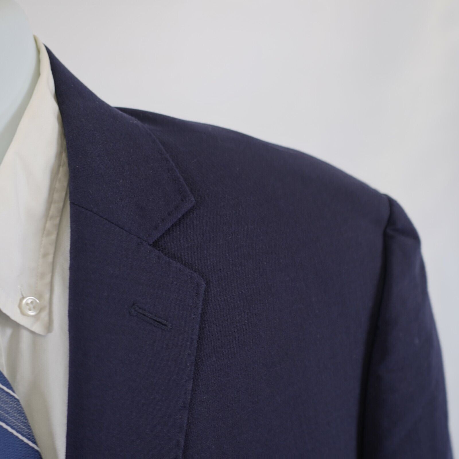 Lands' End Land's End Classic Clothing Traditional Fit Blue Wool Blazer Size 46R - 2 Thumbnail