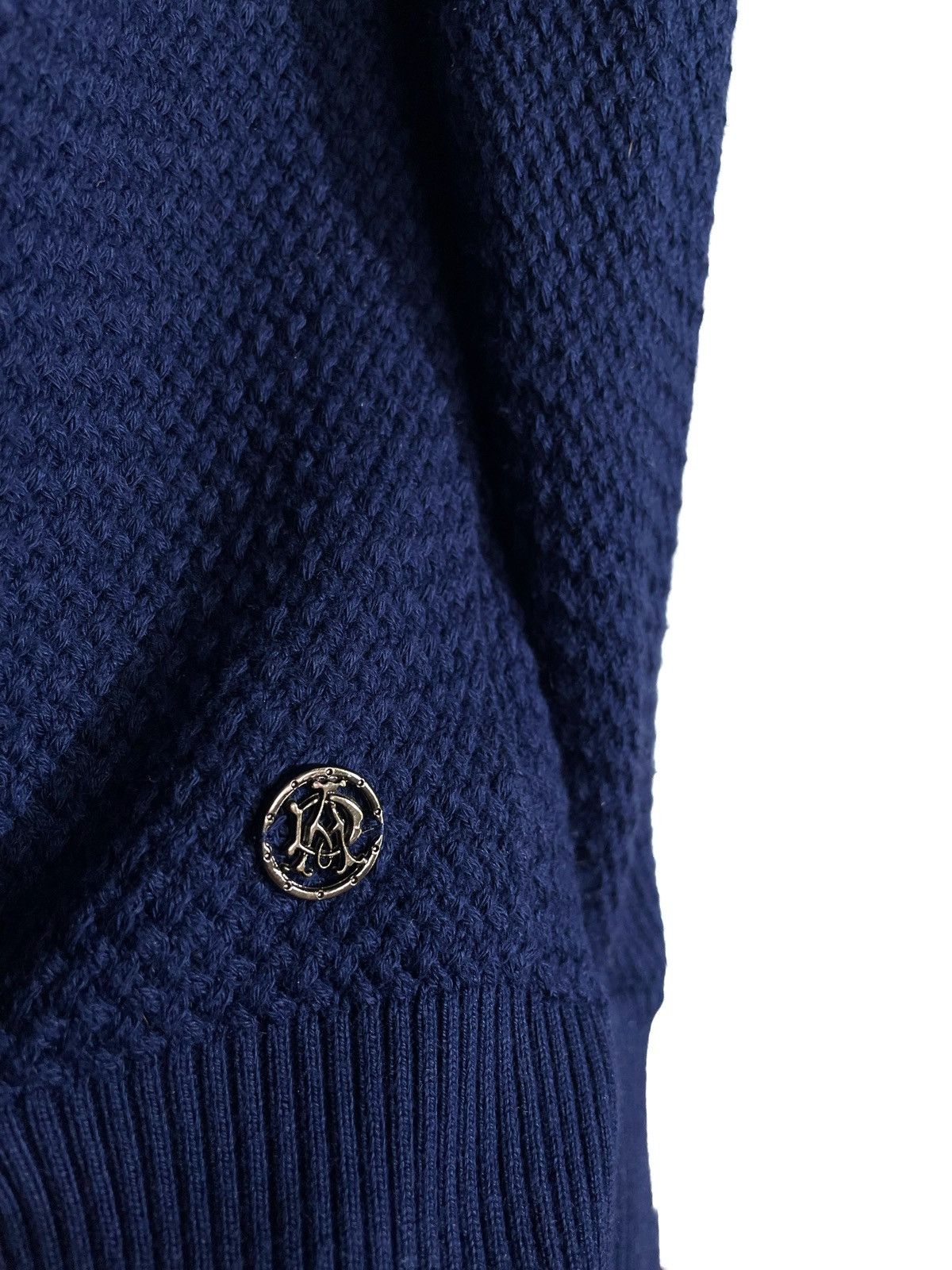 Alfred Dunhill Dunhill Blue Luxury Zip Cotton Sweater Size XL Made In Italy Size US XL / EU 56 / 4 - 3 Thumbnail