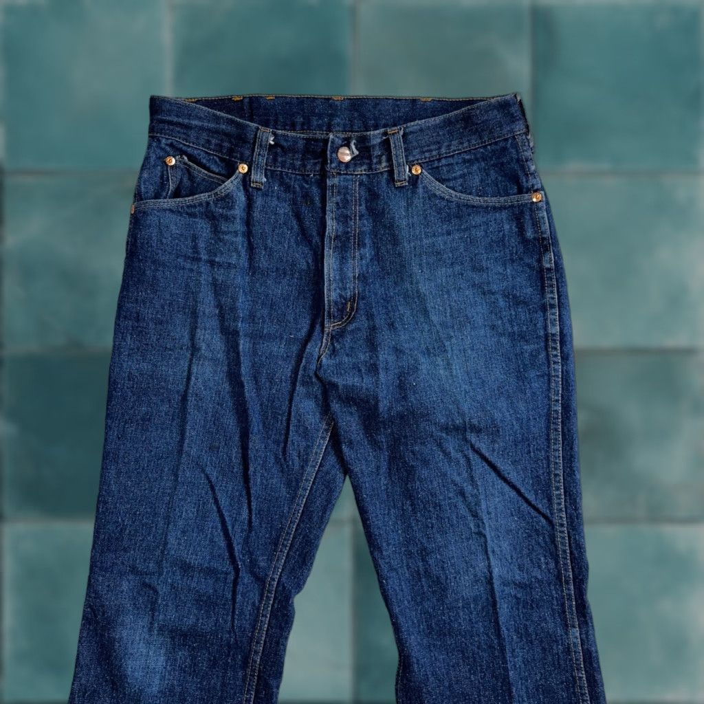 Sears VTG Sears Roebucks Jeans 34x30 Mens USA Rockabilly Dark Denim Blue 70s Cowboy Logo Retro Straight Jeans Mens Size US 34 / EU 50 - 1 Thumbnail