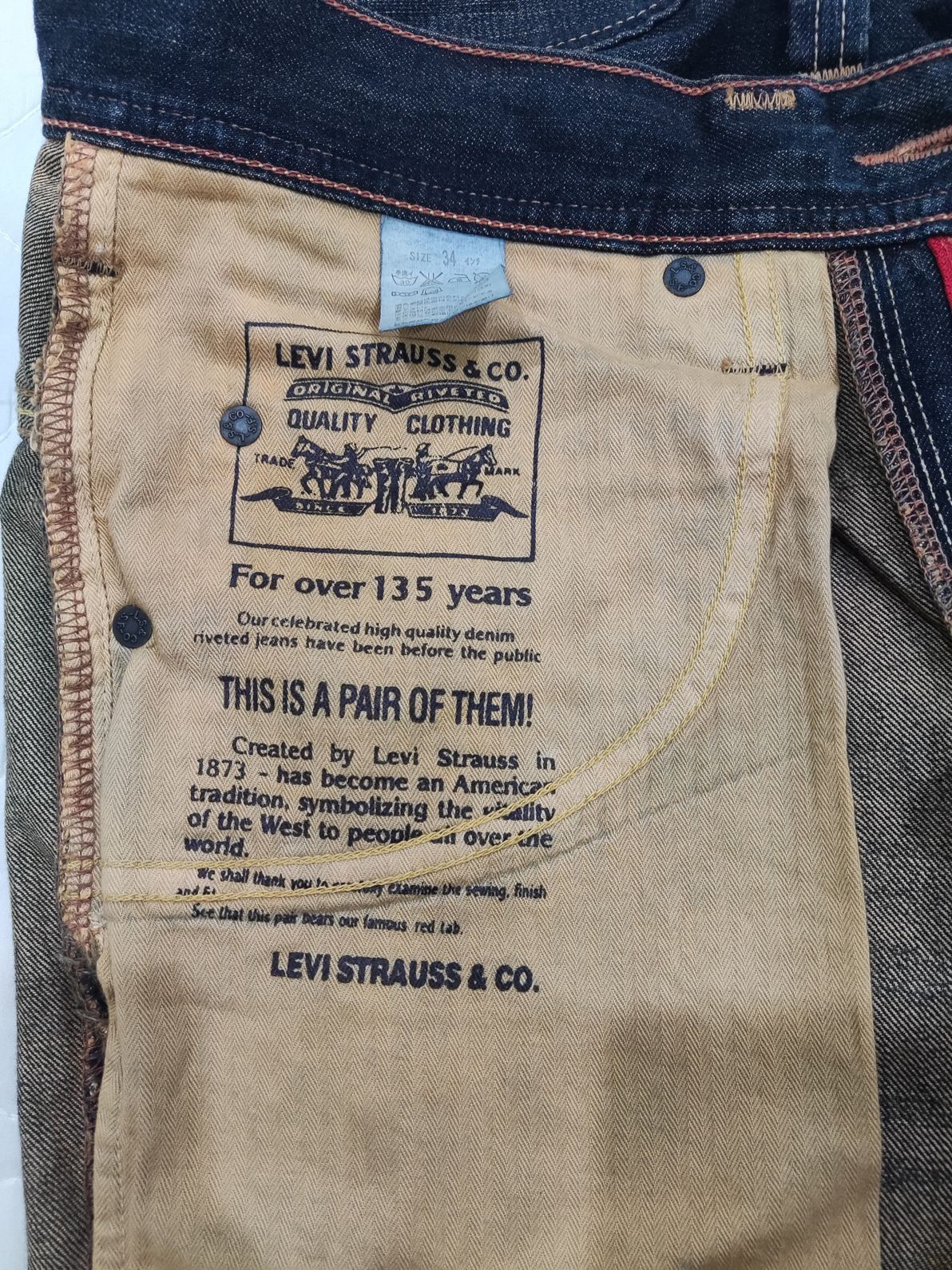 Levi's × Vintage Levi's Wideleg Jeans Women Vintage Size 34" / US 12 / IT 48 - 6 Thumbnail