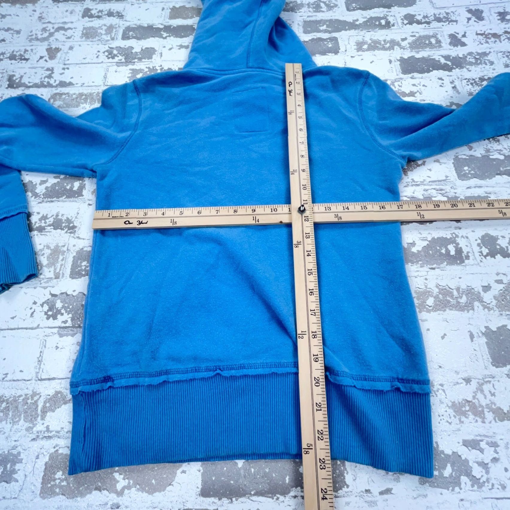 Vintage Aéropostale Hoodie Women Medium Blue Sweatshirt Casual All Seasons Zip Front Pullover 2000s Size M / US 6-8 / IT 42-44 - 7 Thumbnail