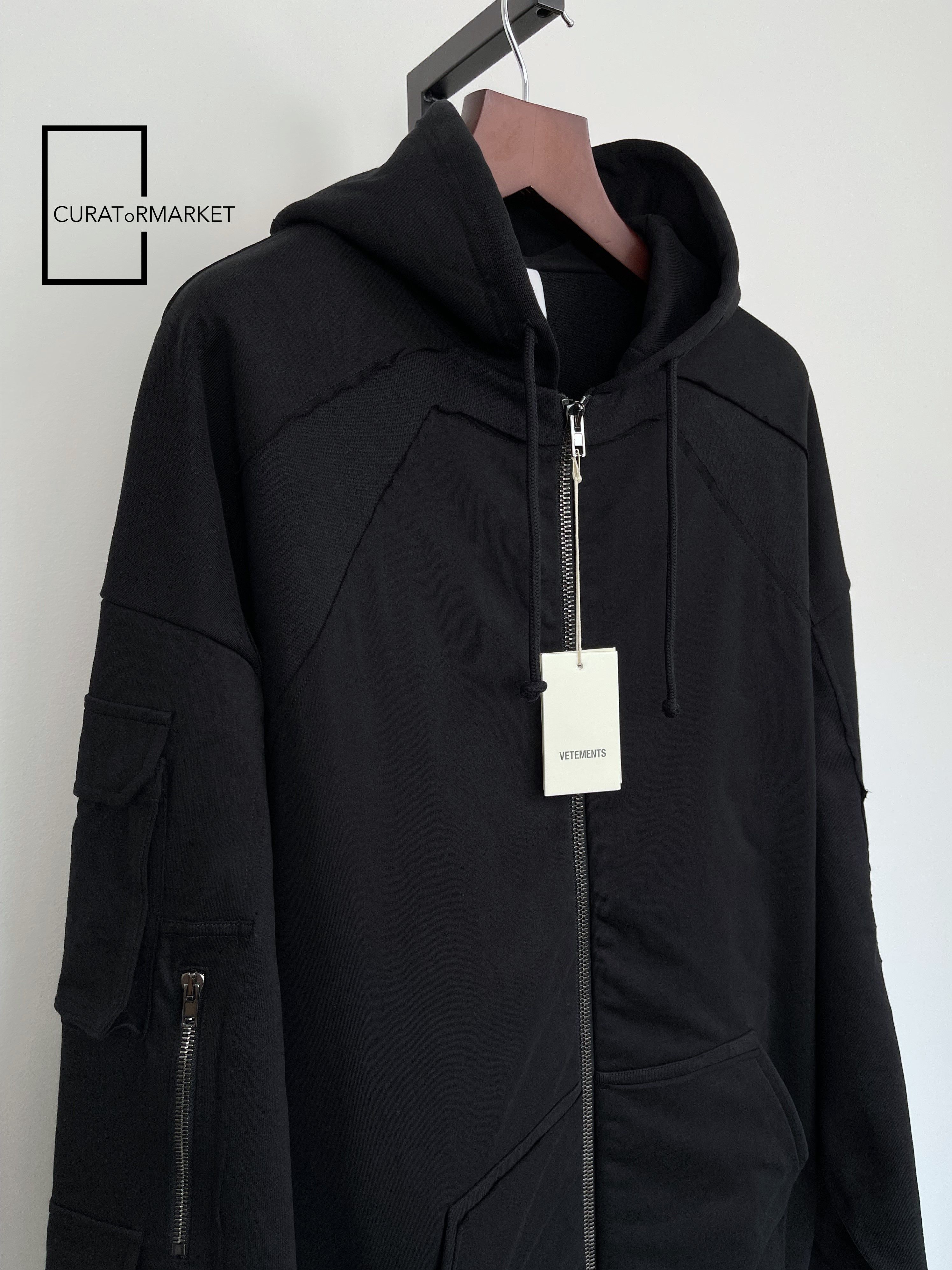 Vetements GRAIL Multi Cargo Pocket Zip Army Military Black Hoodie SS24 Size US XS / EU 42 / 0 - 5 Thumbnail