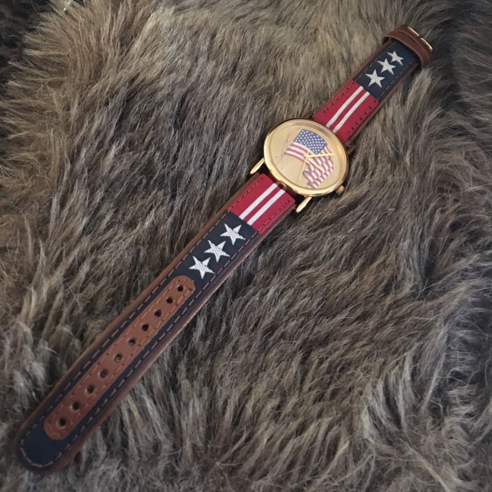 Other Valdawn unisex American flag leather band watch Size ONE SIZE - 6 Thumbnail