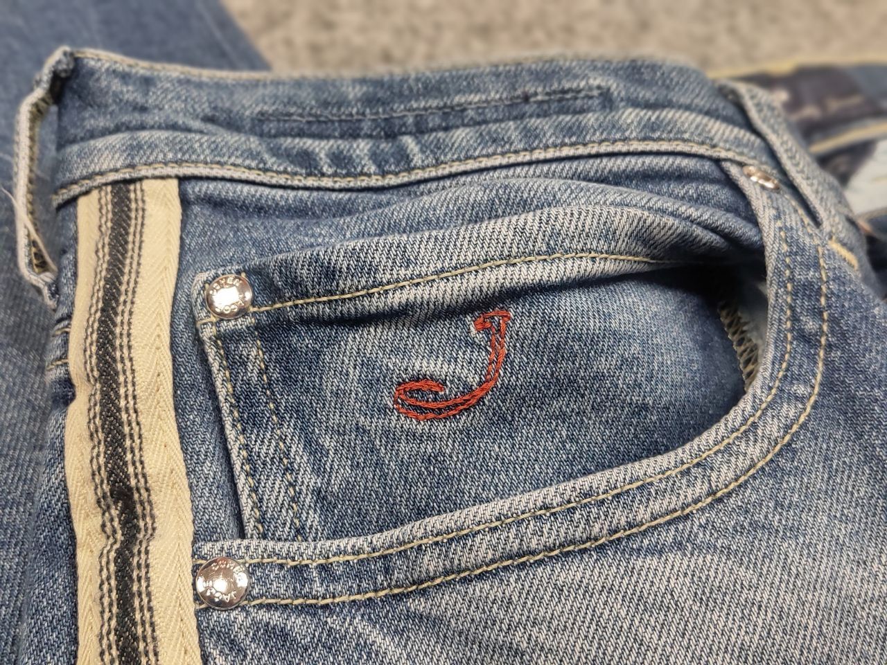 Jacob Cohen Jacob Cohen Italy Design Karen Stripe Side Slim Denim Jeans Size 25" / US 0 / IT 36 - 15 Thumbnail