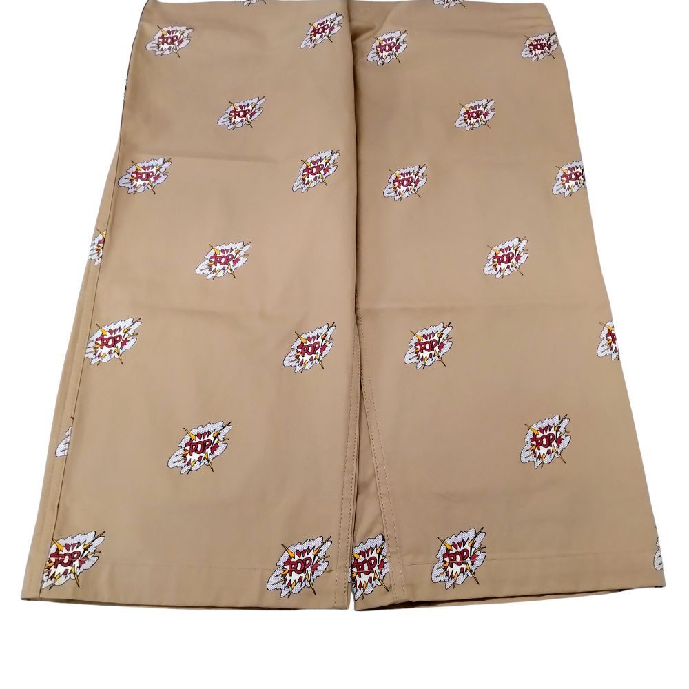 Comme des Garcons Cropped Pants Printed Pattern Cotton Beige Size US 34 / EU 50 - 3 Thumbnail
