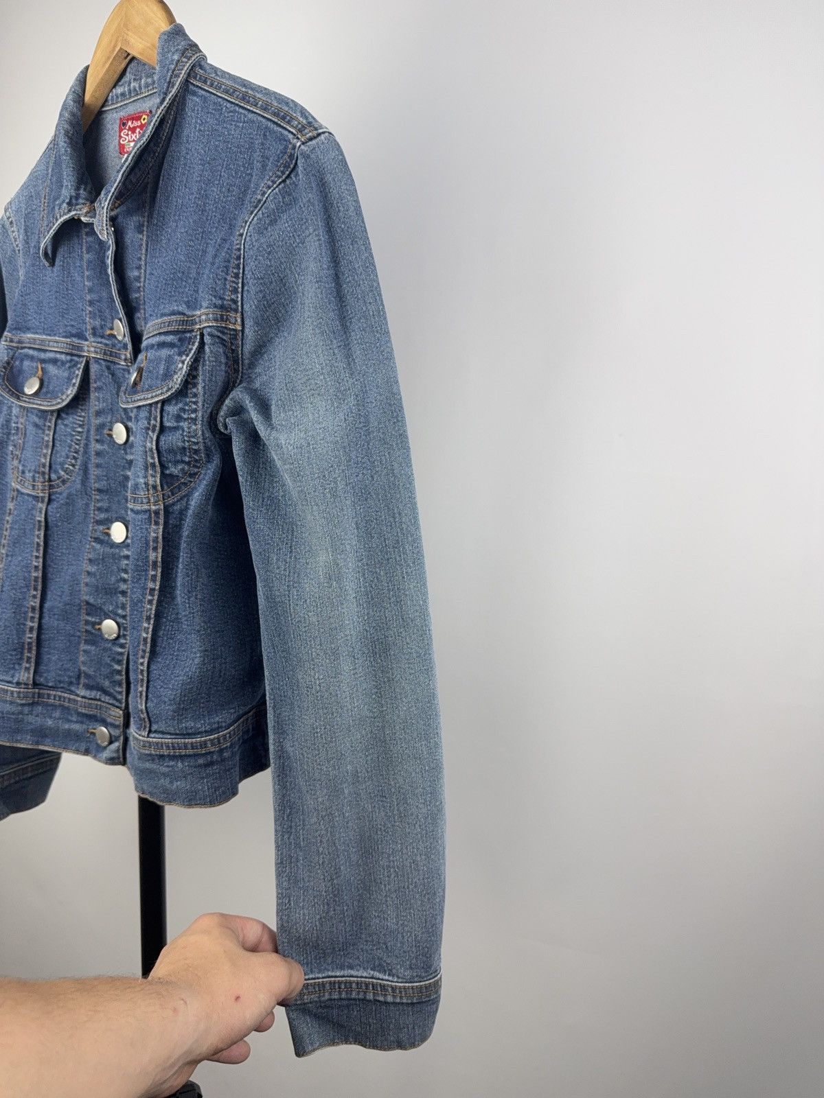 Miss Sixty Rare Vintage Y2K Miss Sixty Faded Denim Jacket Retro 90s Size S / US 4 / IT 40 - 5 Thumbnail