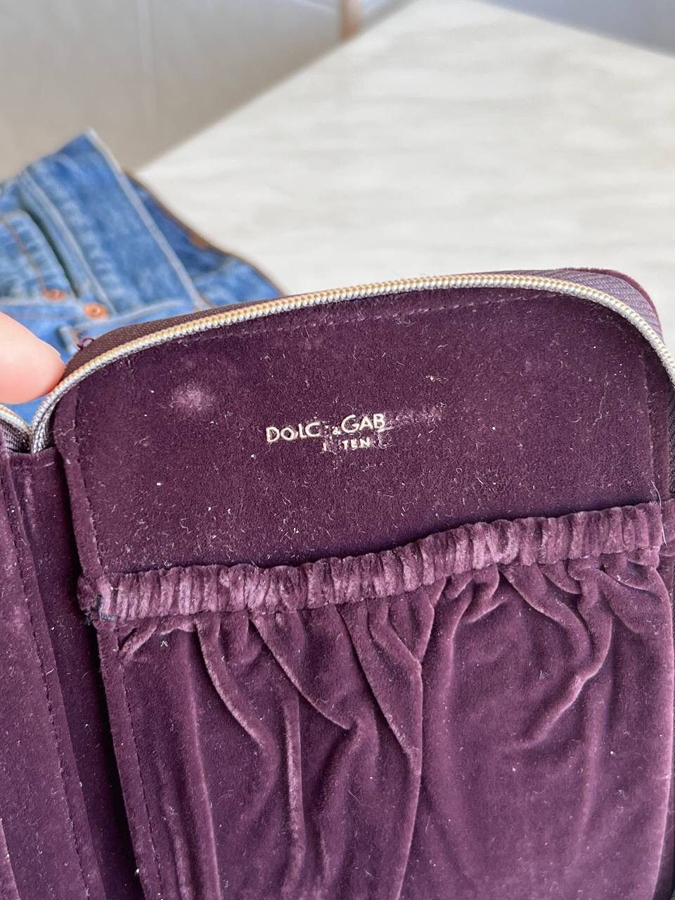 Dolce & Gabbana D&G Intense cosmetic velour inch pouch bag vintage violet Size ONE SIZE - 7 Thumbnail